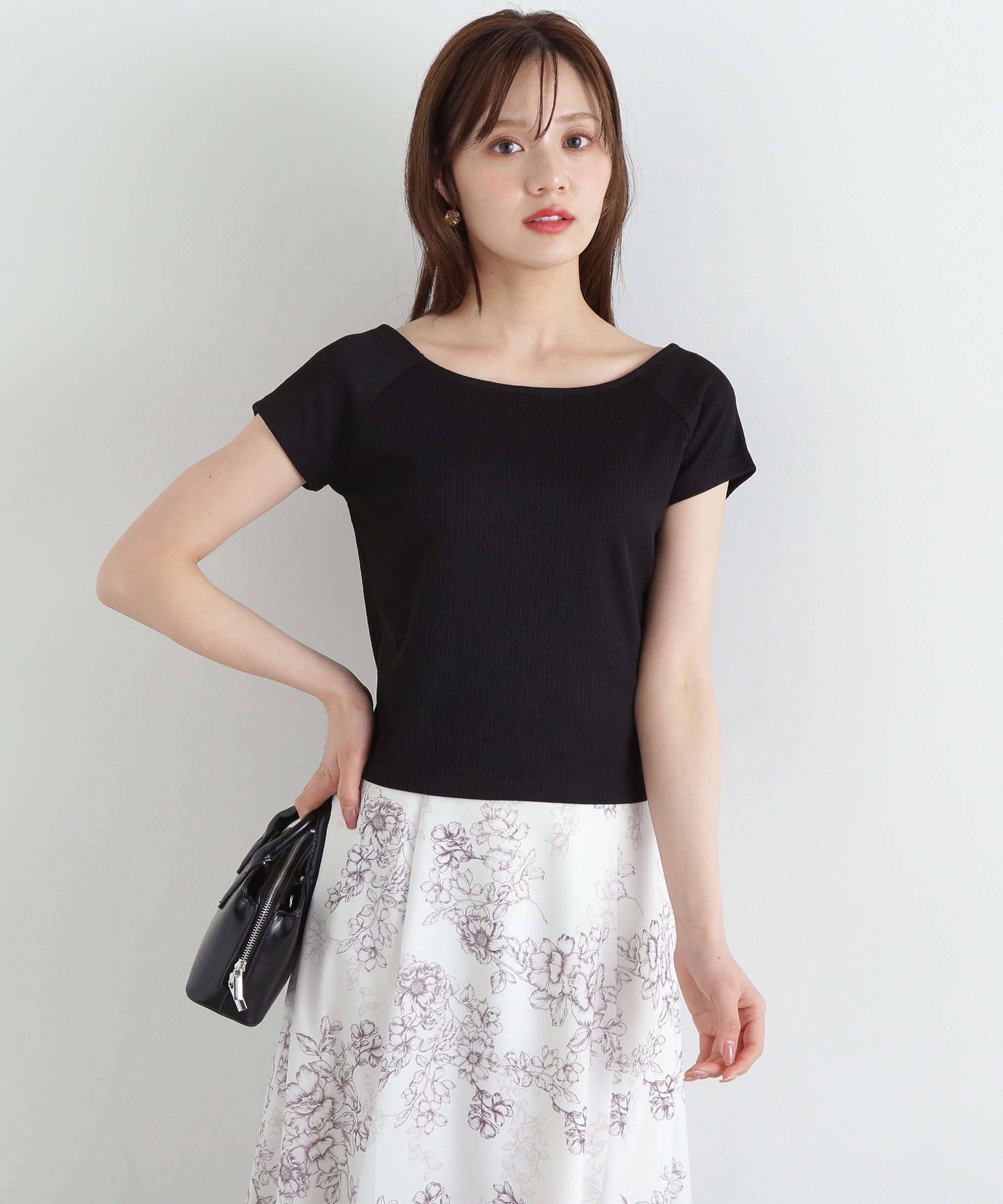 PROPORTION BODY DRESSING「前後2wayデコルテカットソー」|Tシャツ・カットソー|ブラック