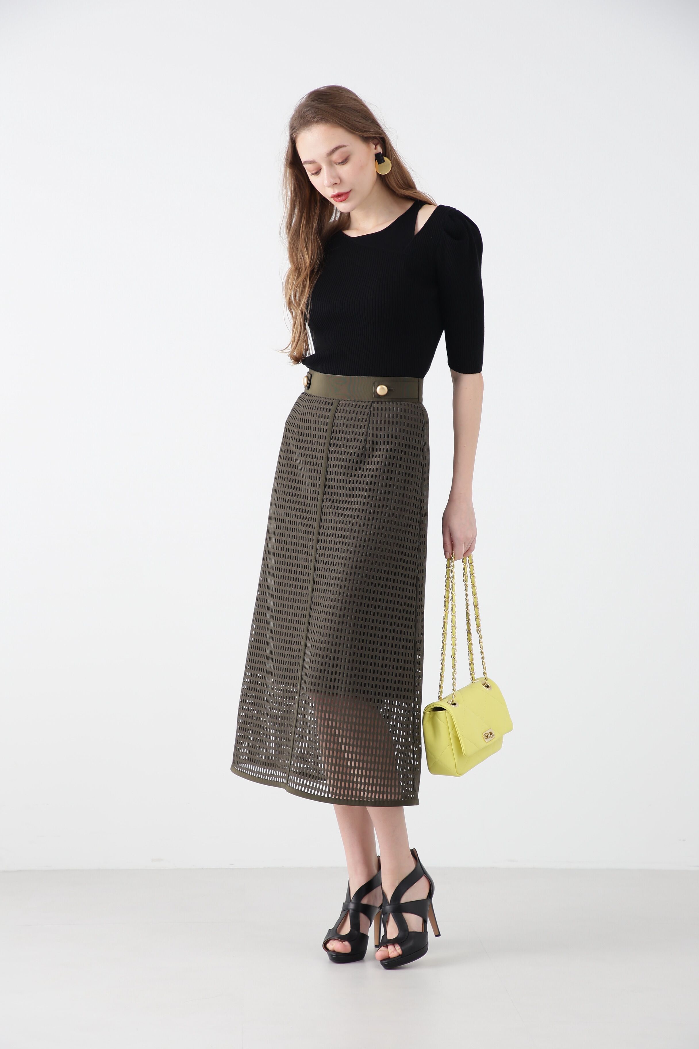  「◆アシンメトリーネックニットトップス」|ニット・セーター|