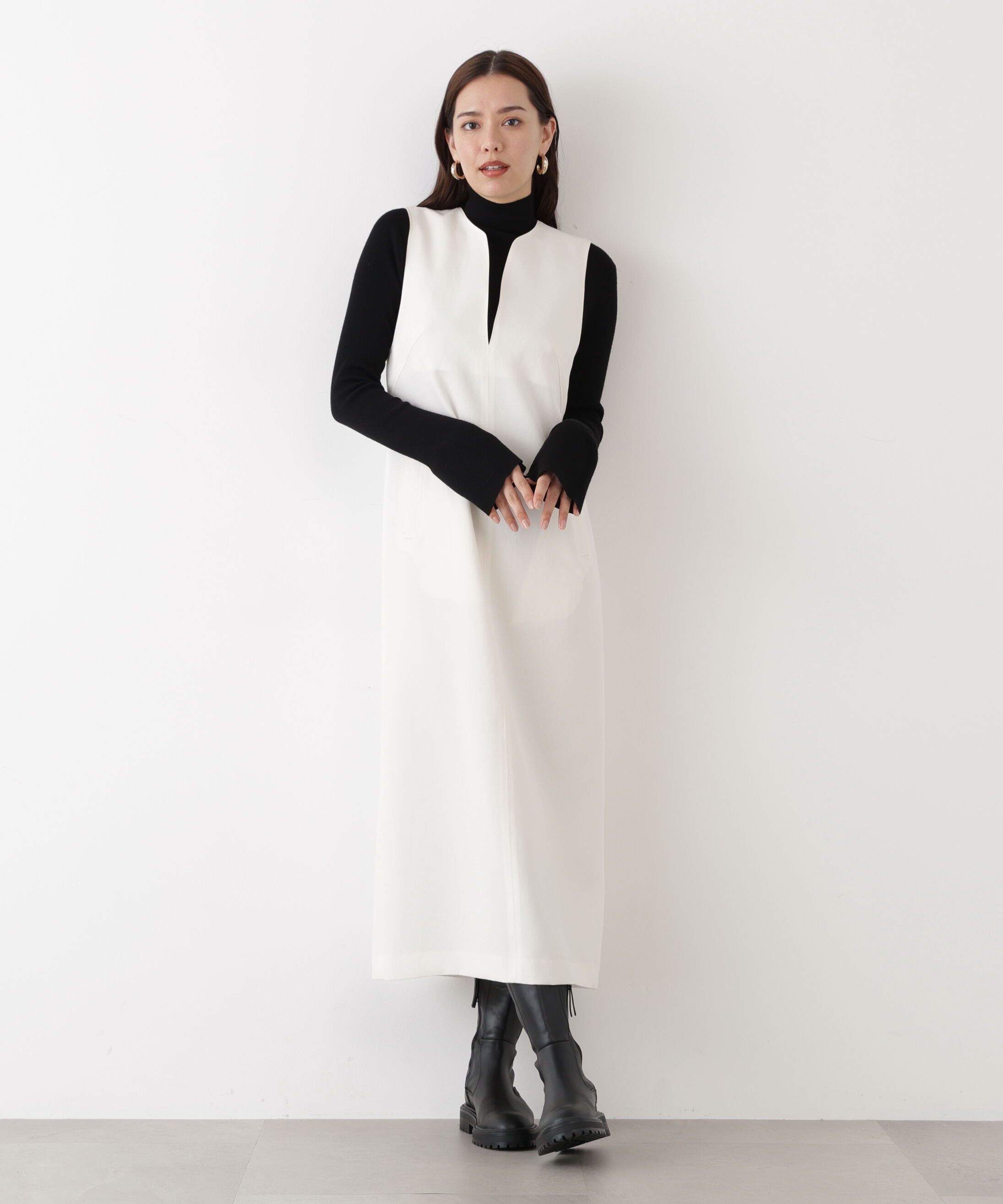  「◆キーネックジャンパースカート」|ワンピース|