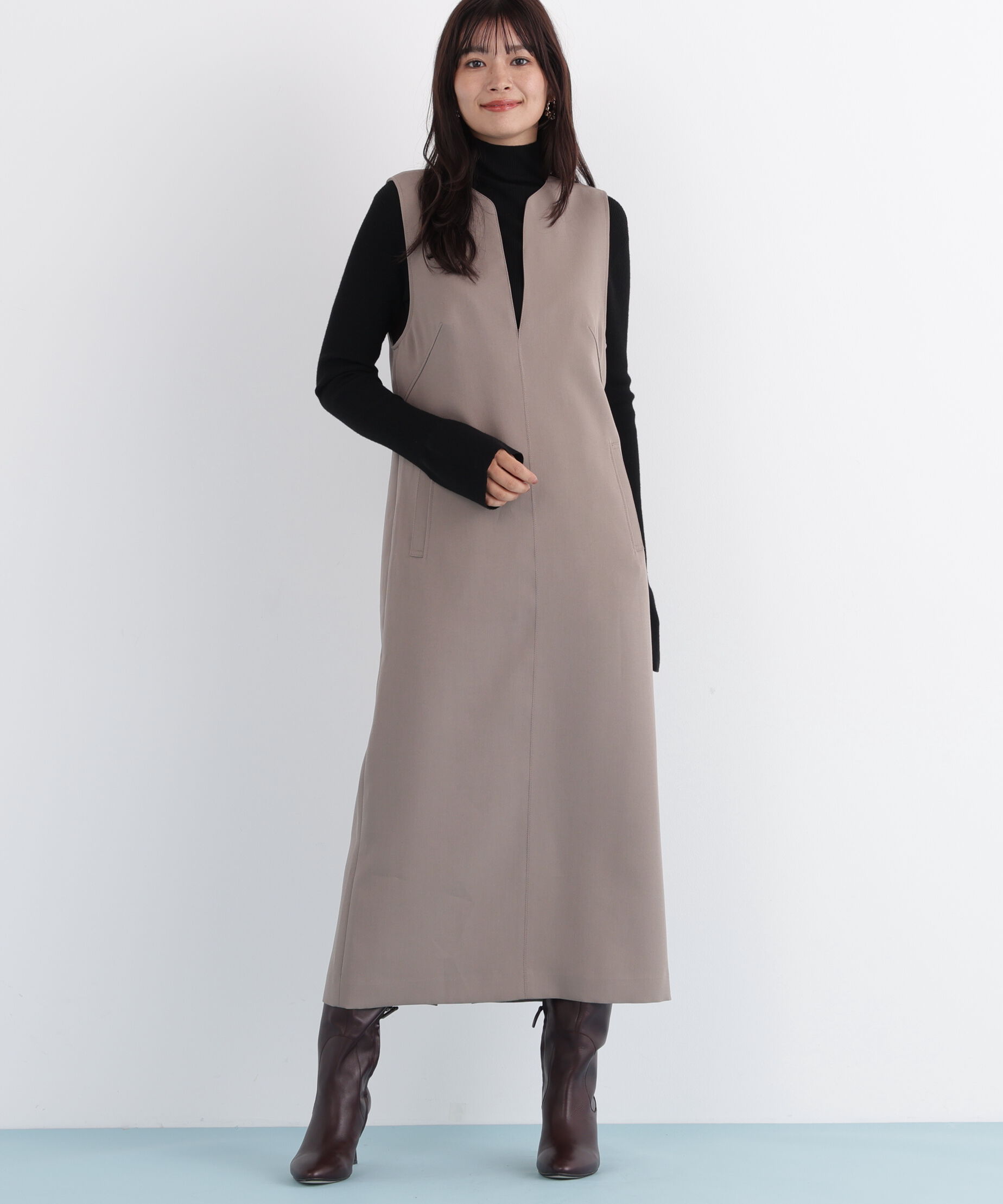  「◆キーネックジャンパースカート」|ワンピース|