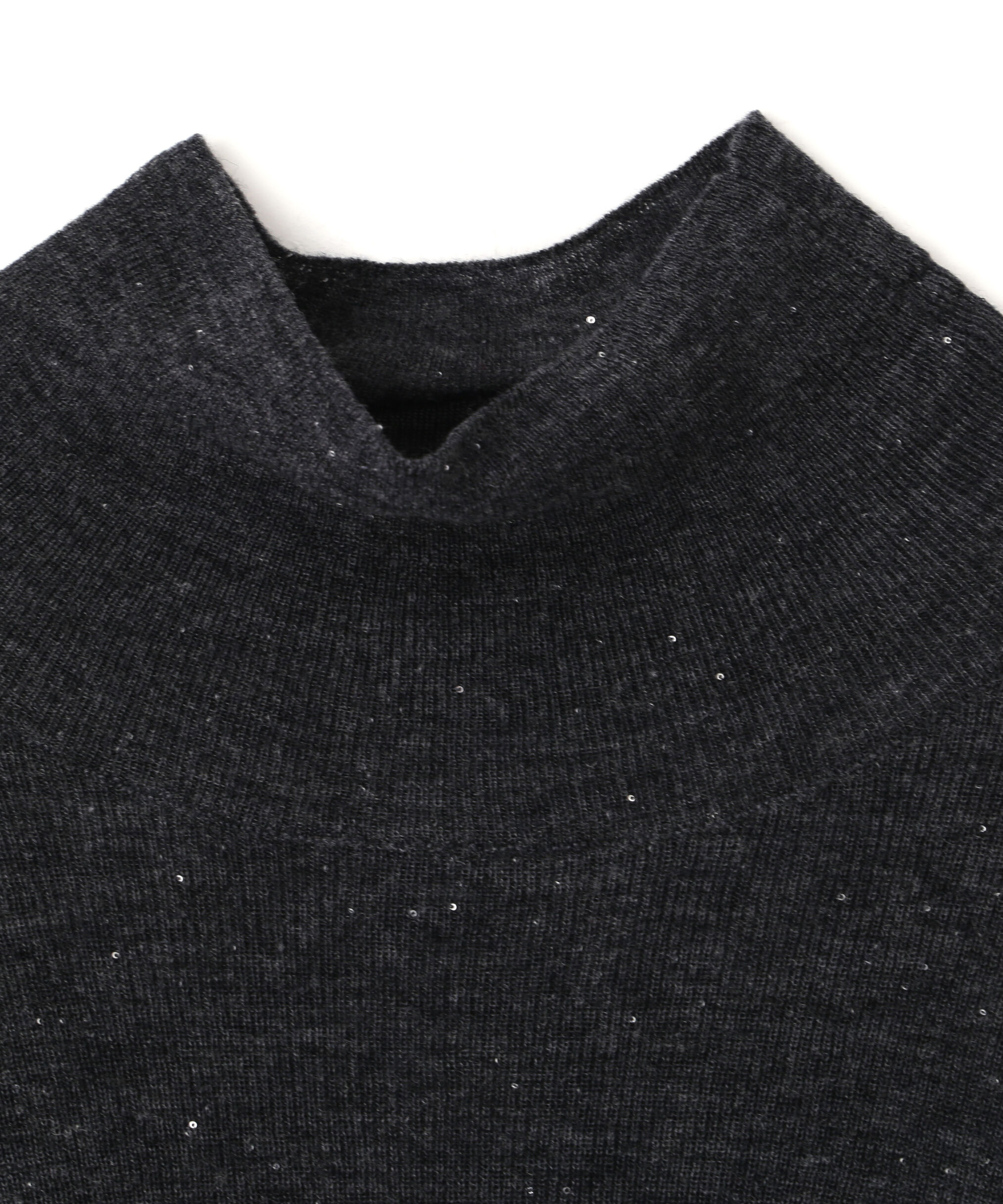  「◆スパンコールシアーモックネックプルオーバー」|ニット・セーター|