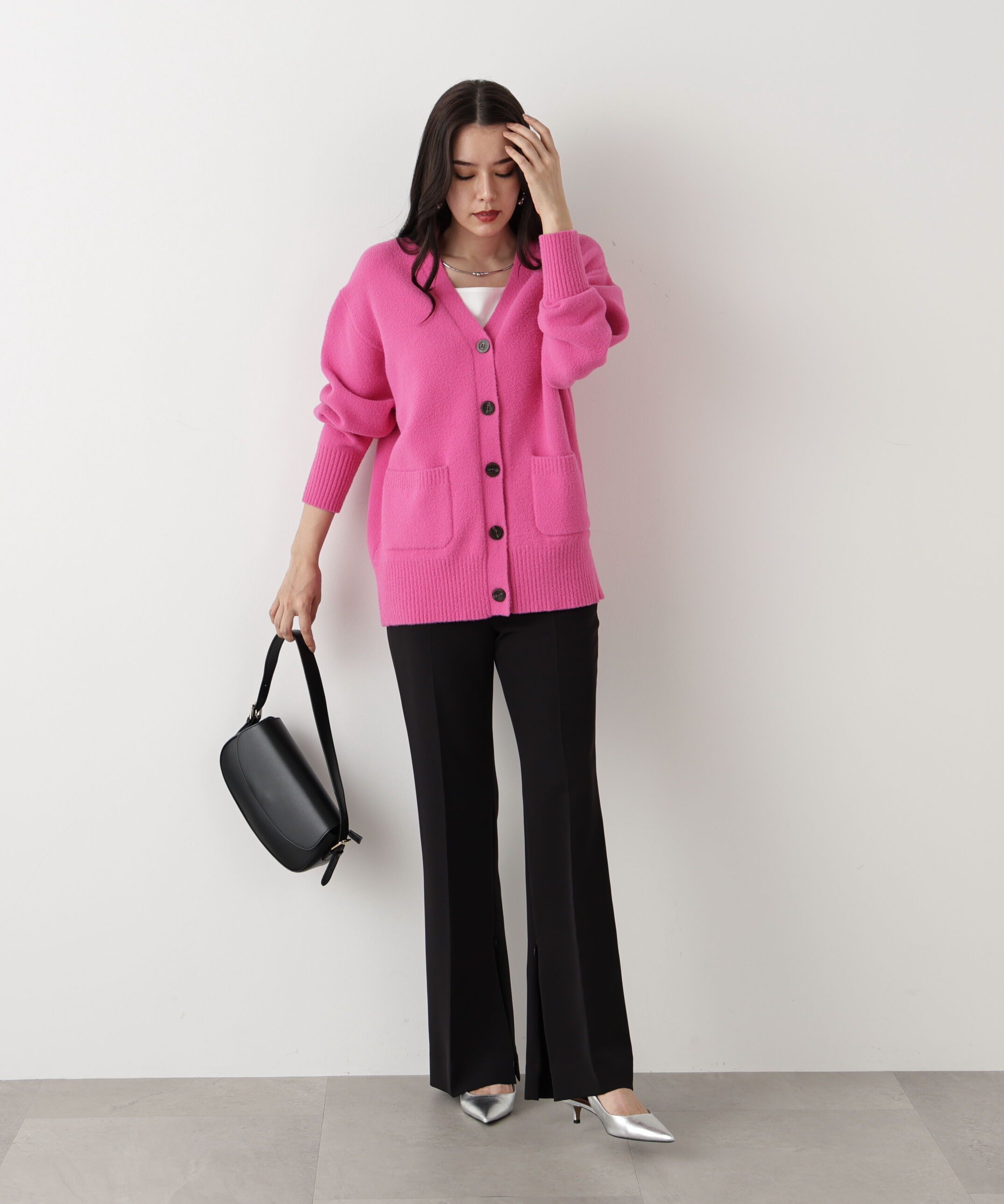  「◆［WEB限定色 ピンク］フェザーヤーンオーバーカーディガン」|その他|