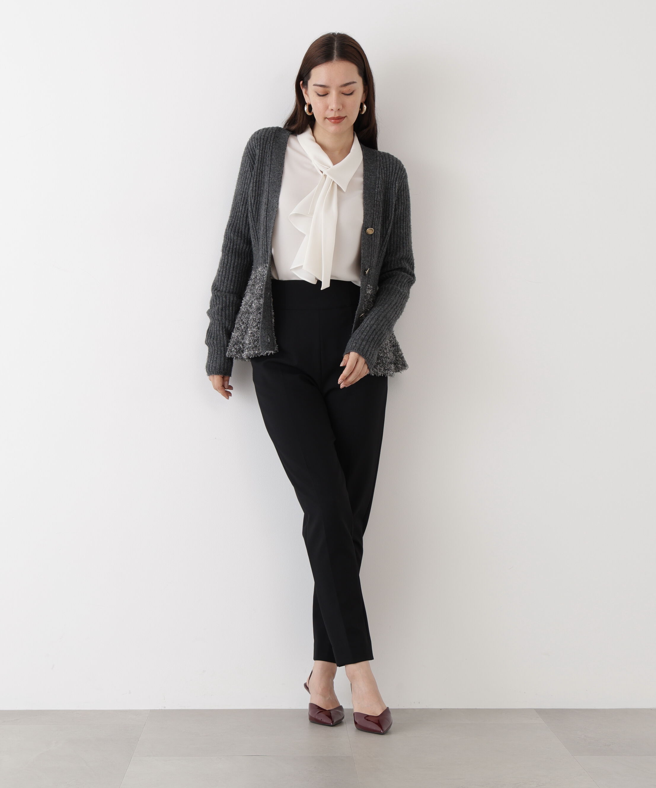  「◆ツイードコンビペプラムカーディガン」|その他|