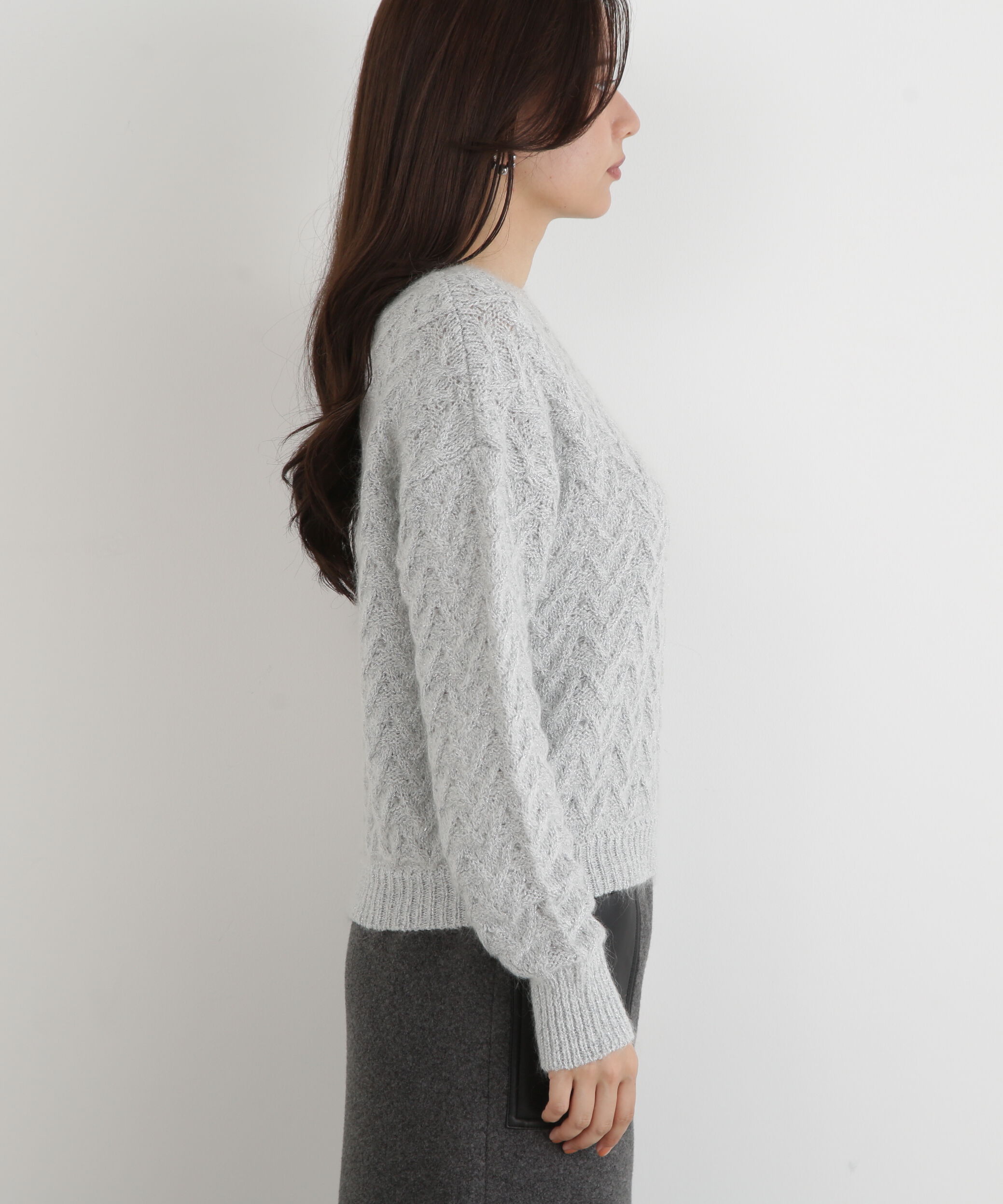  「◆ラメケーブルニットプルオーバー」|ニット・セーター|