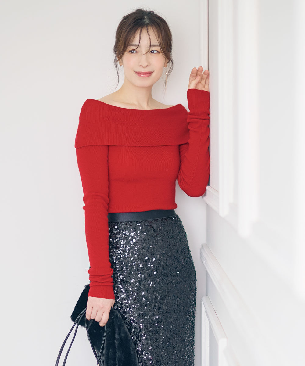  「◆オフショルダー２ＷＡＹニットプルオーバー」|ニット・セーター|