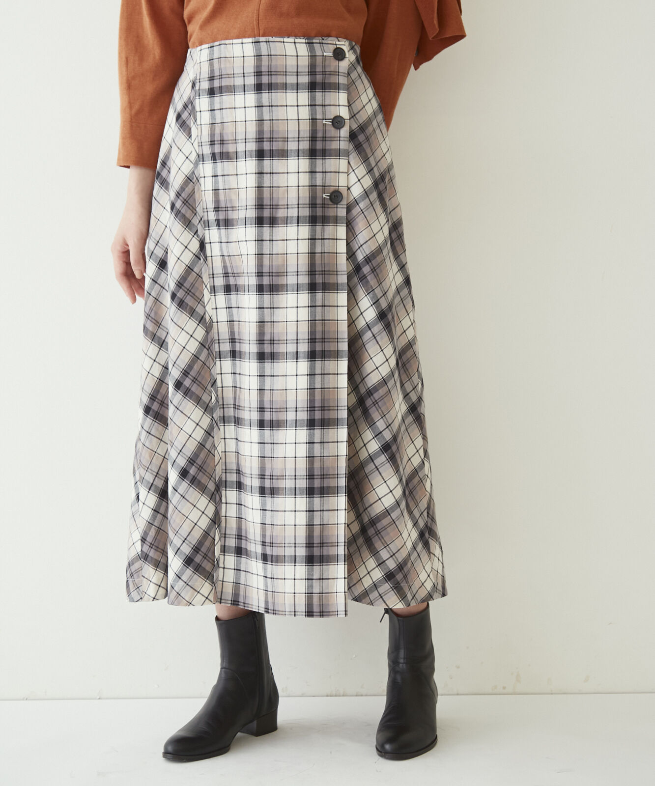  「◆チェックスカート」|スカート|モノトーン3
