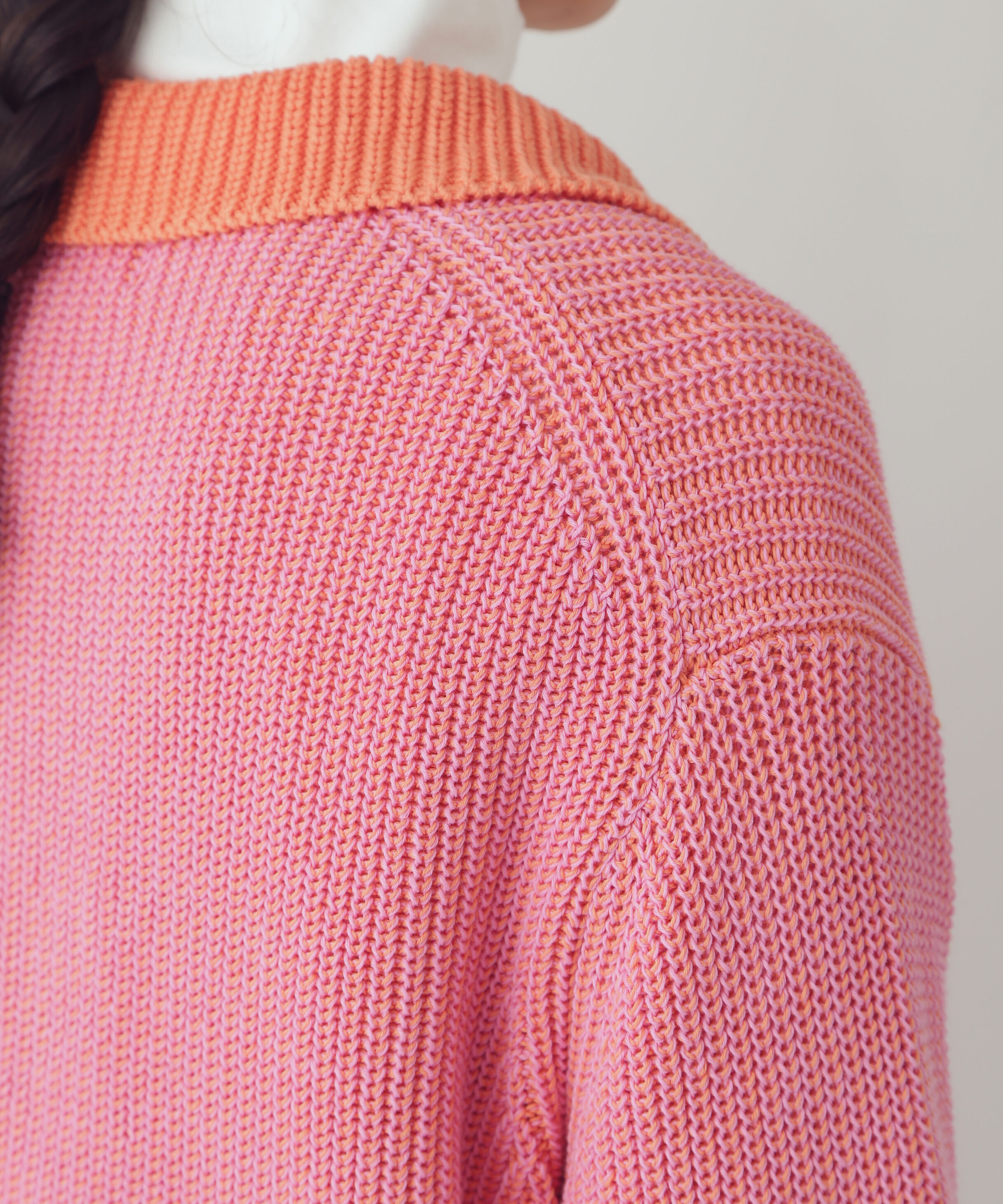  「◆バイカラー衿付きニット」|ニット・セーター|