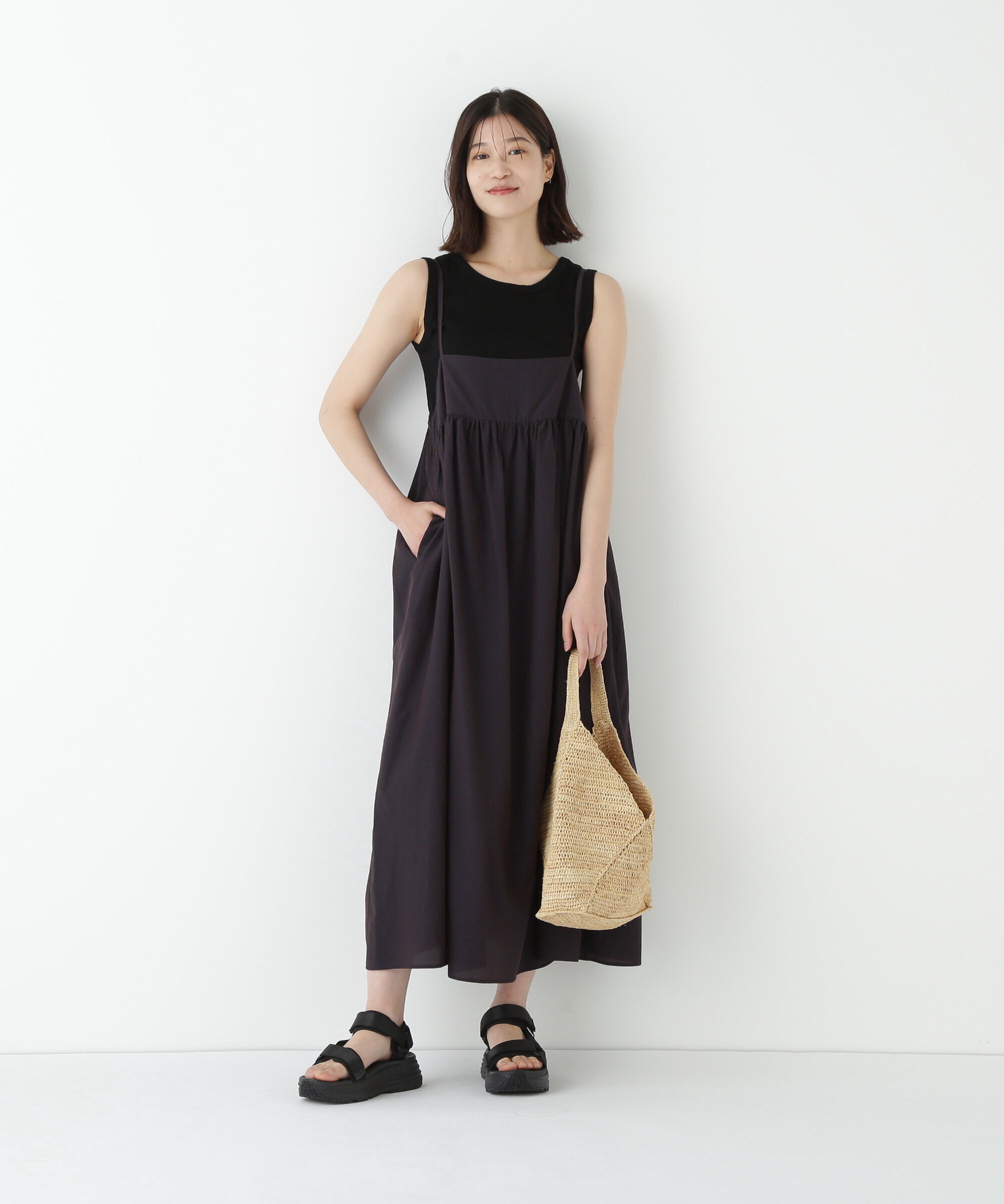  「◆ストライプローンキャミソールワンピース」|ワンピース|