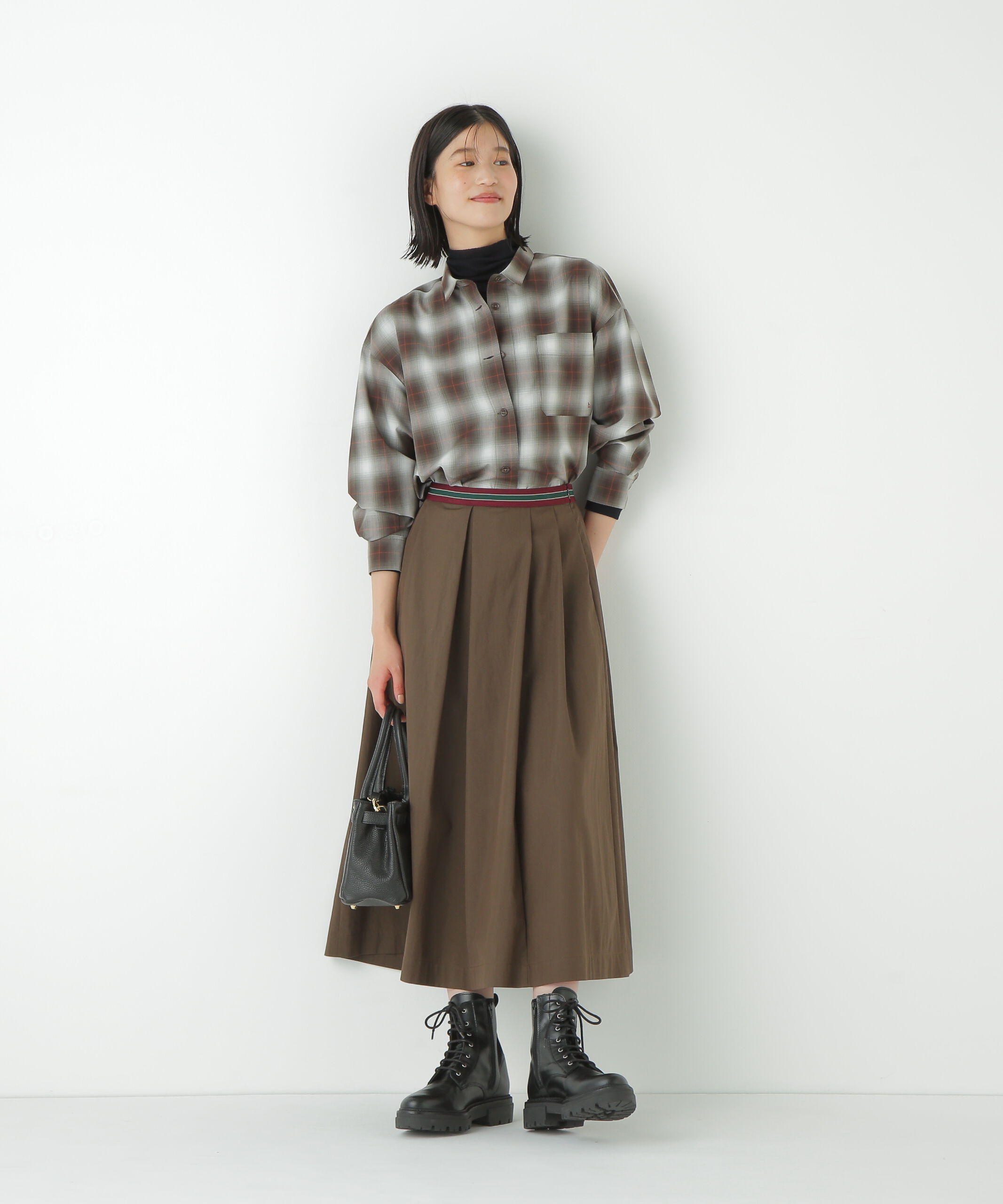  「◆オンブレーチェックオーバーシャツ」|シャツ・ブラウス|