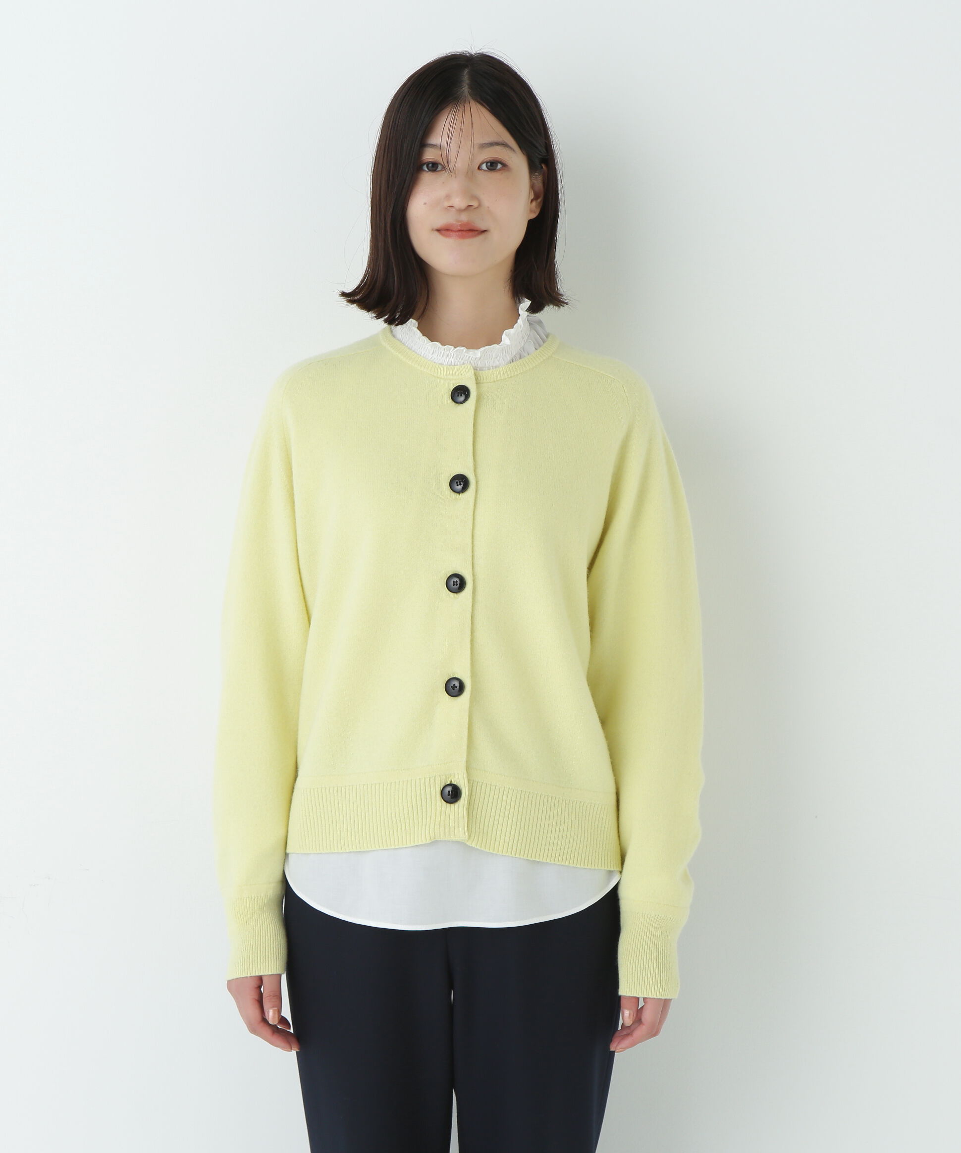  「≪洗える≫ウォッシャブルウールクルーネックカーディガン」|ニット・セーター|