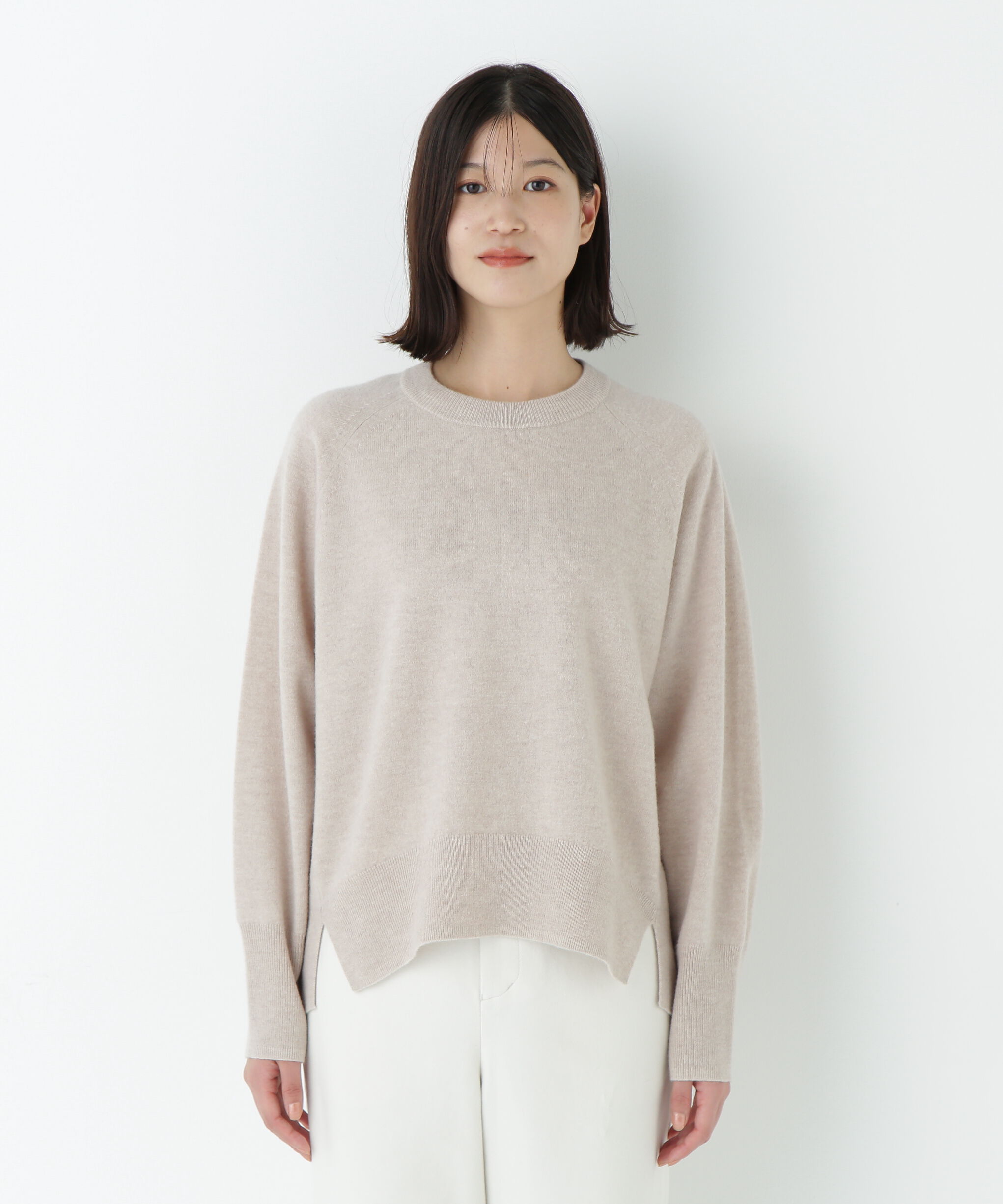  「◆ミドルゲージウールクルーネックプルオーバー」|ニット・セーター|