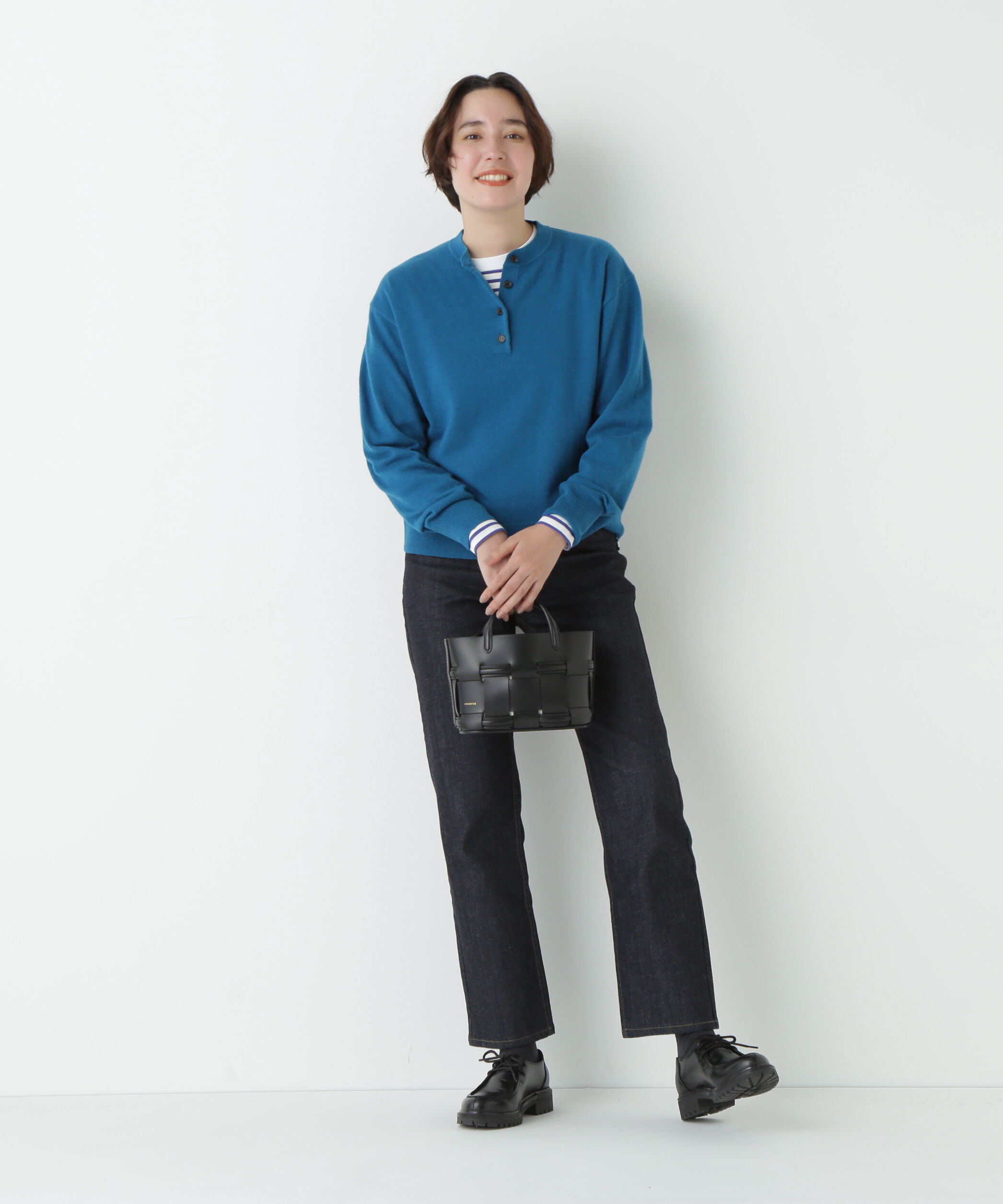  「≪洗える≫ウールＭＩＸヘンリーネックプルオーバー」|ニット・セーター|