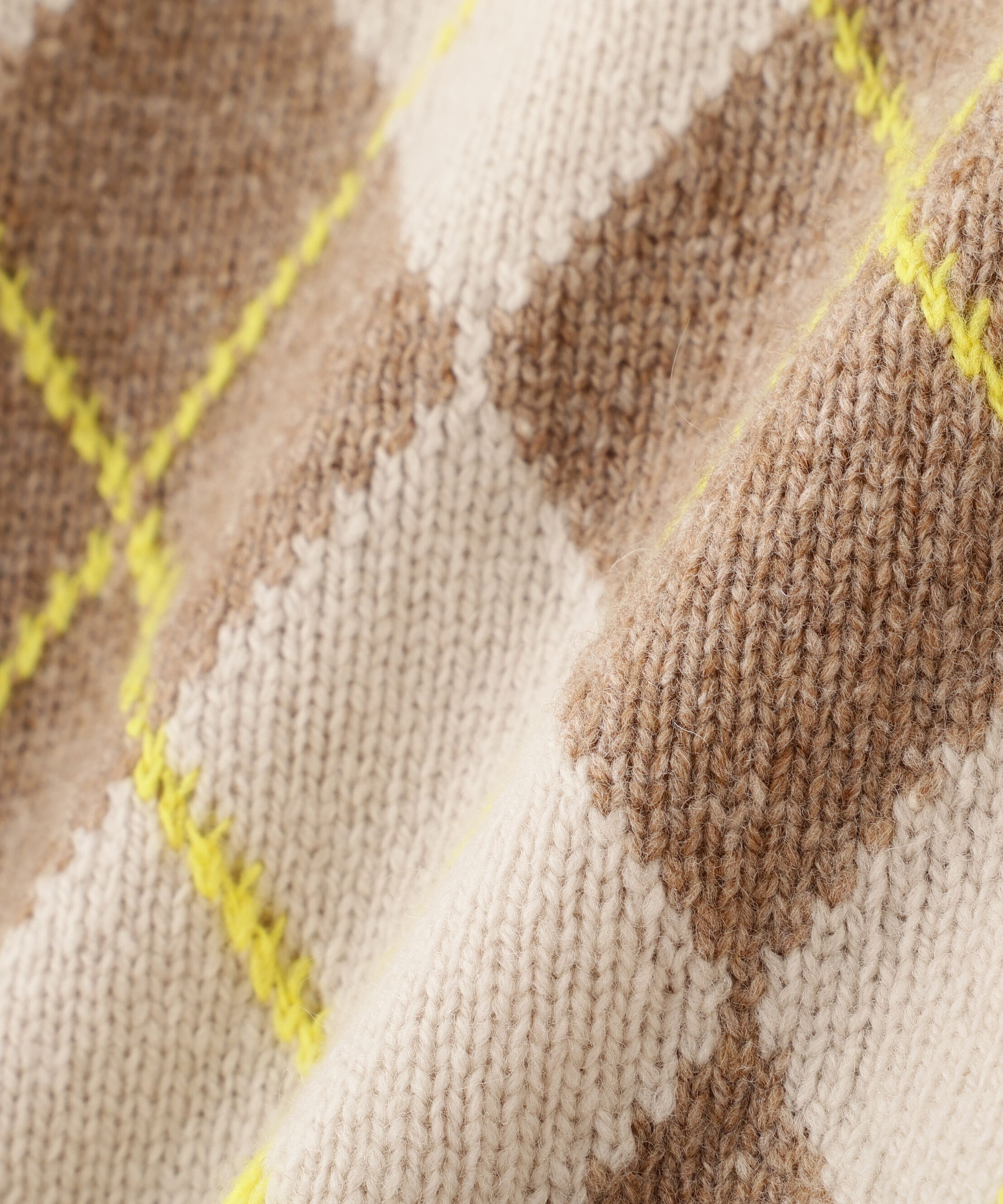  「ウールＭＩＸアーガイルクルーネックカーディガン」|ニット・セーター|