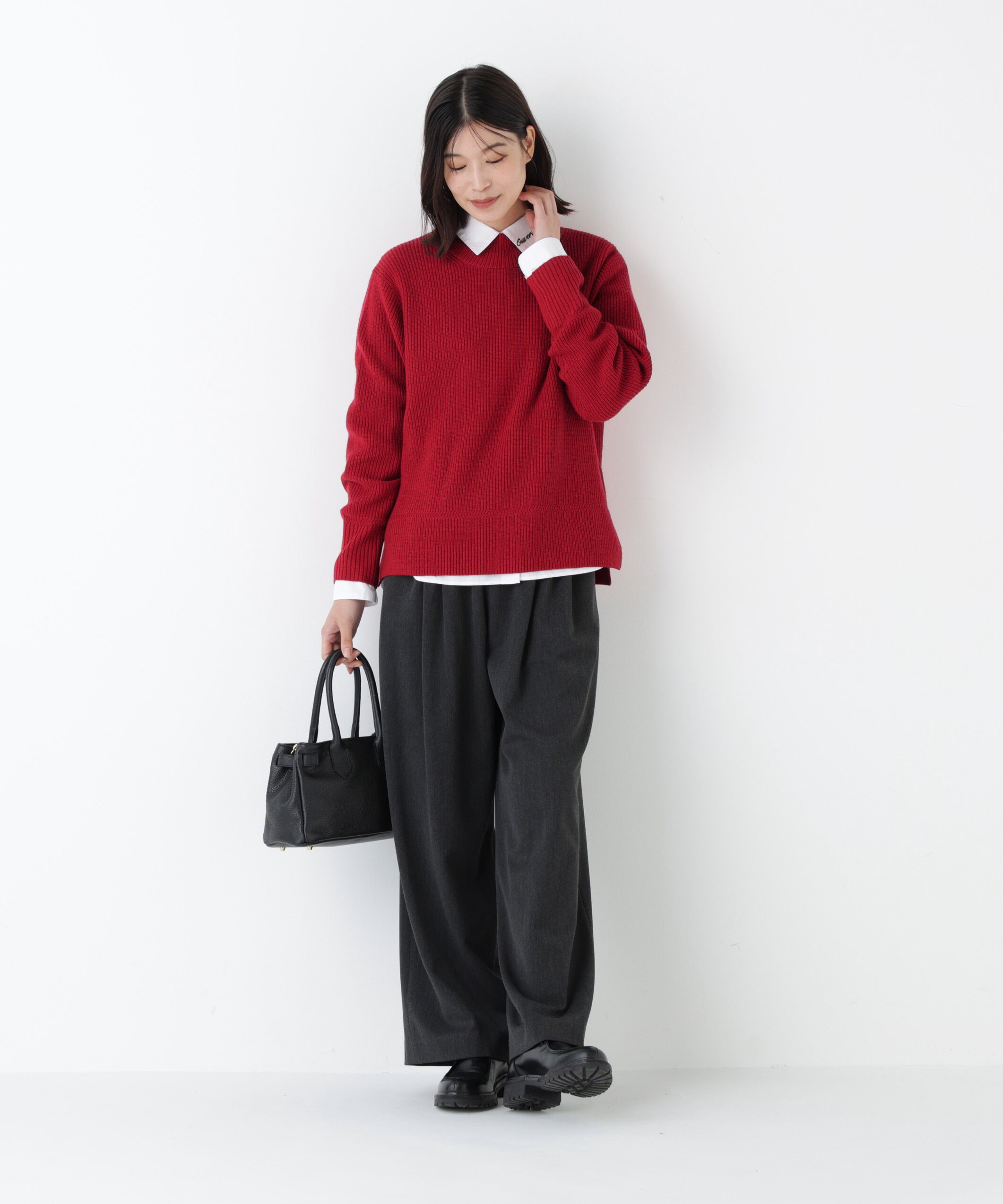  「◆ウールハイネック片畦プルオーバー」|ニット・セーター|