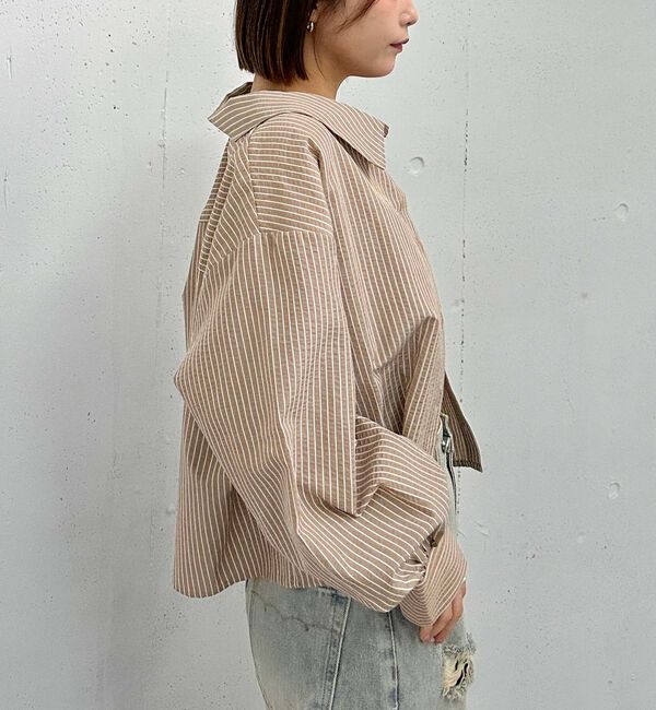 archives「２ｗａｙオフショルストライプシャツ」|シャツ・ブラウス|