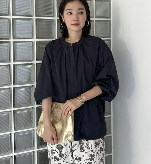 Doux archives「ネックギャザーブルゾン」|テーラードジャケット|