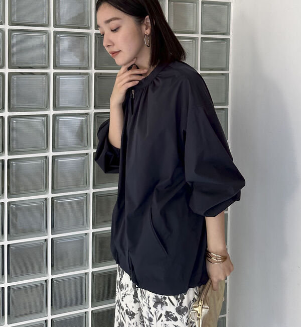 Doux archives「ネックギャザーブルゾン」|テーラードジャケット|