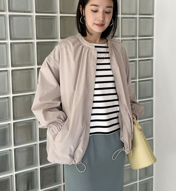 Doux archives「ネックギャザーブルゾン」|テーラードジャケット|