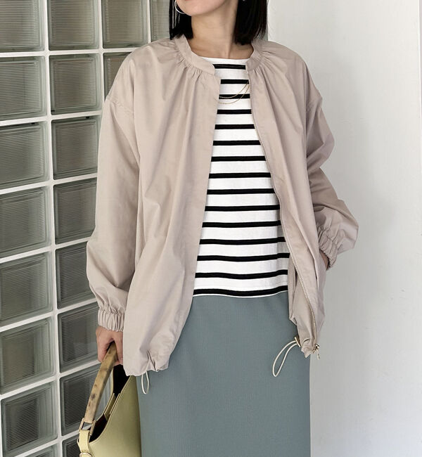 Doux archives「ネックギャザーブルゾン」|テーラードジャケット|