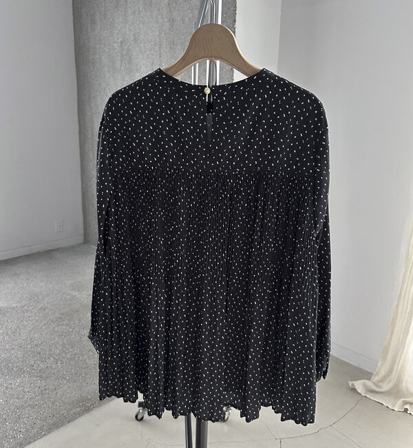 Doux archives「プリントプリーツフレアブラウス」|シャツ・ブラウス|