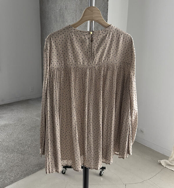 Doux archives「プリントプリーツフレアブラウス」|シャツ・ブラウス|