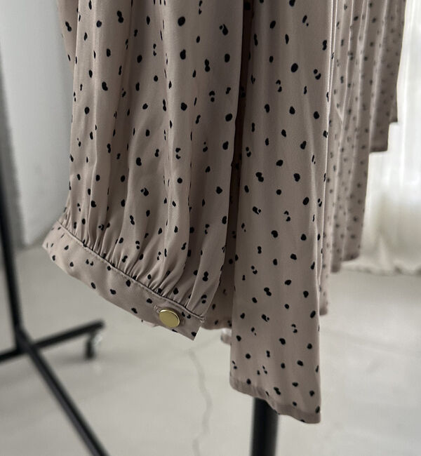 Doux archives「プリントプリーツフレアブラウス」|シャツ・ブラウス|