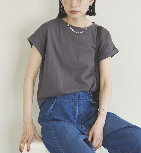 Doux archives「袖折り返しＴシャツ」|Tシャツ・カットソー|