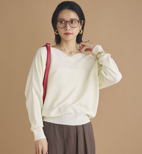 Doux archives「ウォッシャブルドルマンニット」|ニット・セーター|IVORY