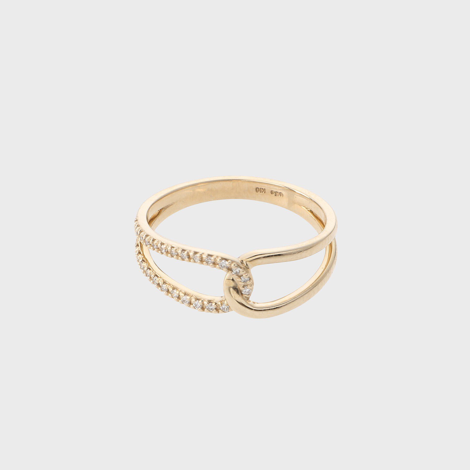 COCOSHNIK「K10ダイヤモンド ノットリング」|リング|