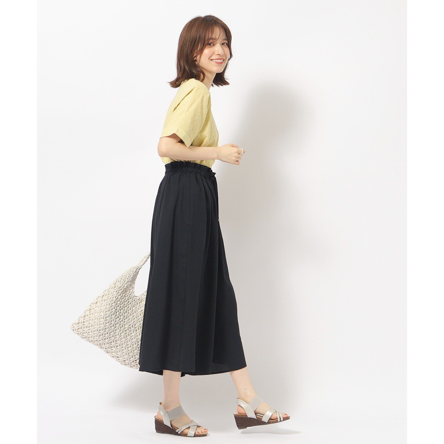 SHOO･LA･RUE「大人の甘さをプラスする フロント刺繍 ドルマントップス」|Tシャツ・カットソー|