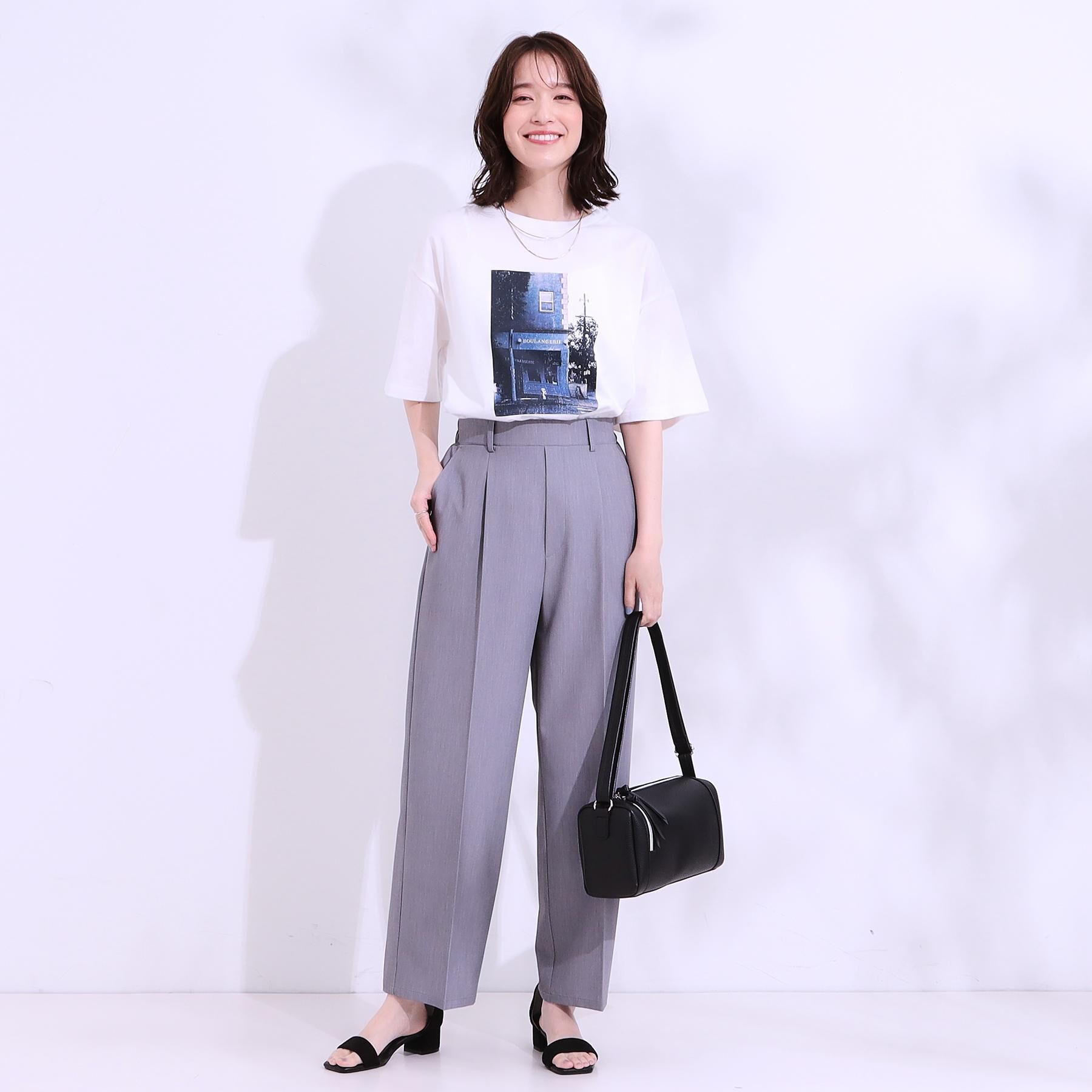 SHOO･LA･RUE「【選べる4柄】コットンプリントロゴTシャツ」|Tシャツ・カットソー|