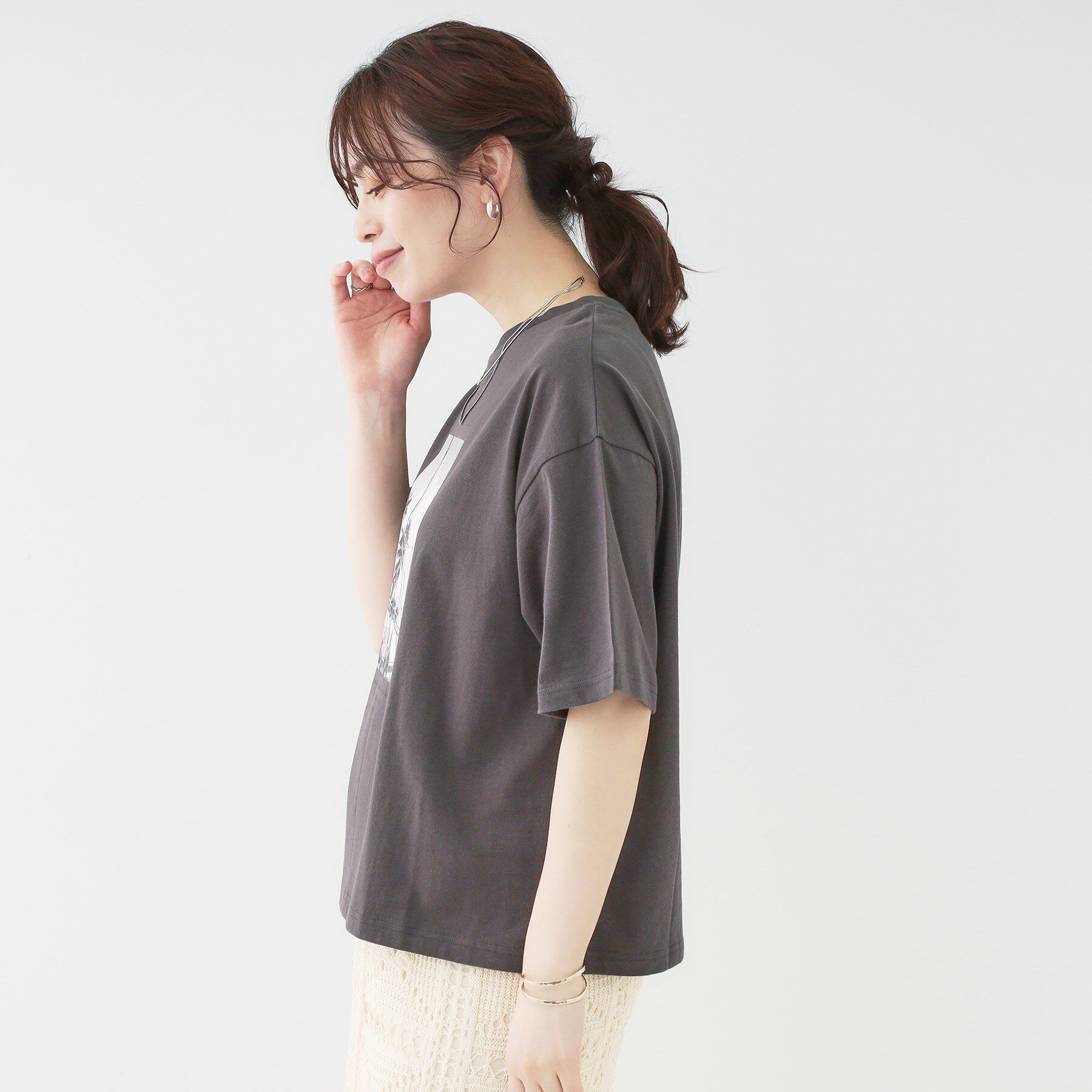 SHOO･LA･RUE「【選べる4柄】コットンプリントロゴTシャツ」|Tシャツ・カットソー|