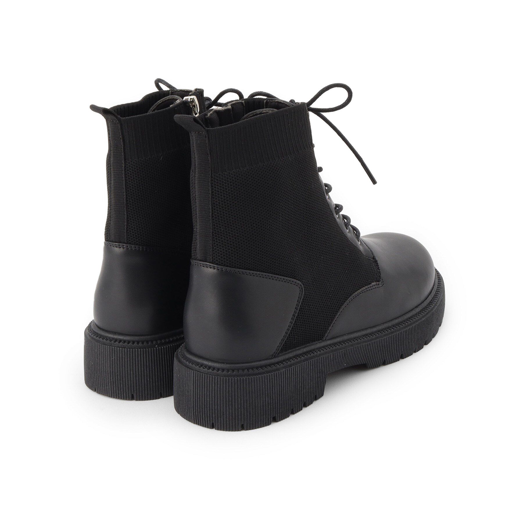 SHOO･LA･RUE「ニットレースアップブーツ」|ショートブーツ|