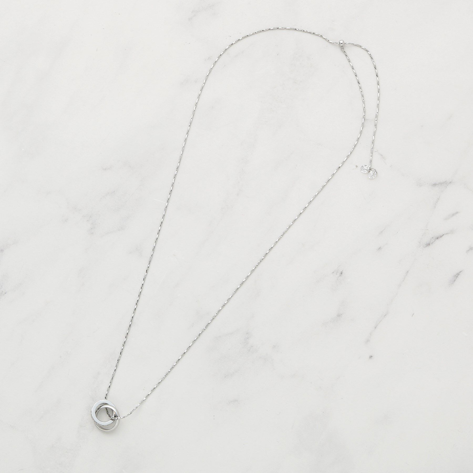 SHOO･LA･RUE「【2WAY】リング＆クリアドロップネックレス」|ネックレス|