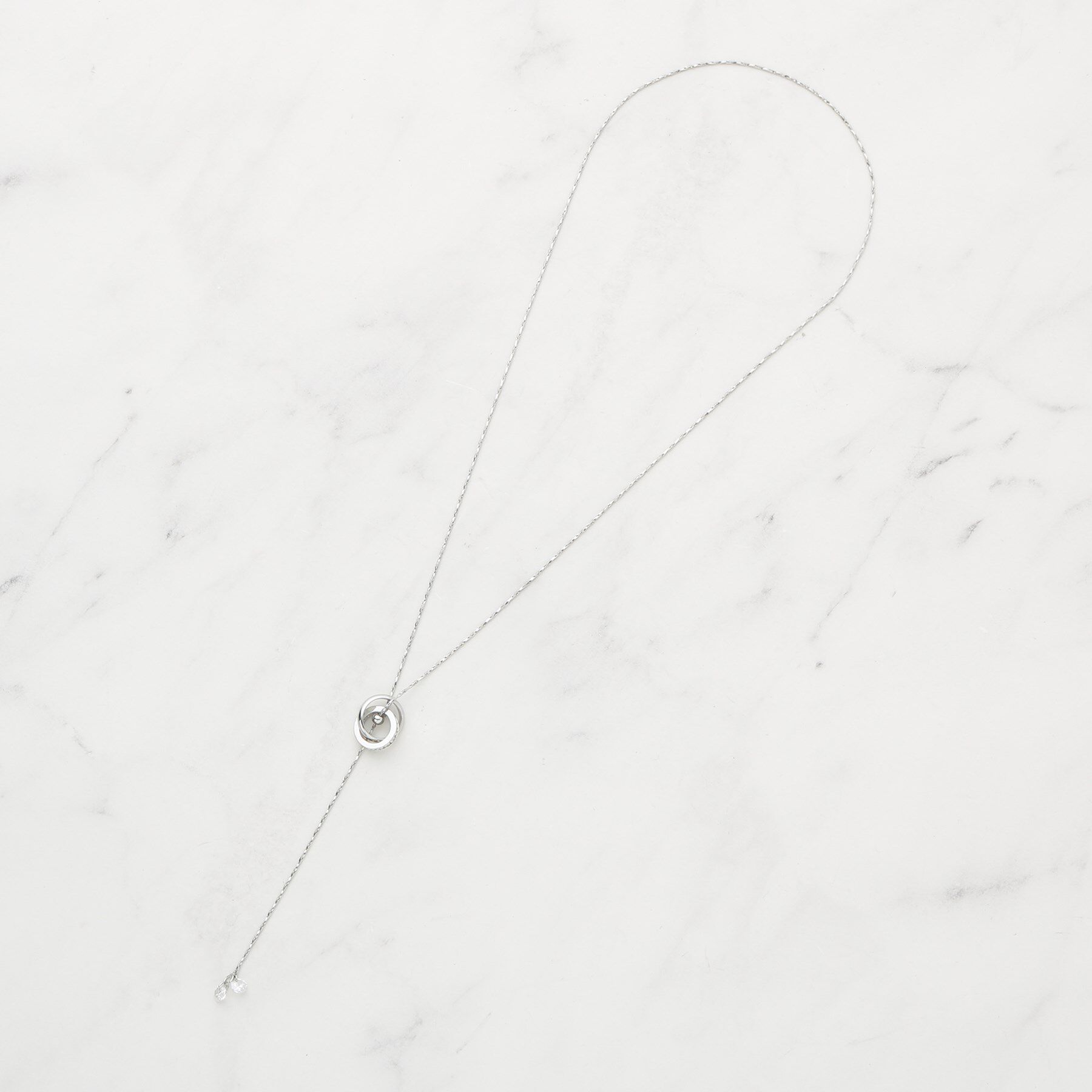 SHOO･LA･RUE「【2WAY】リング＆クリアドロップネックレス」|ネックレス|