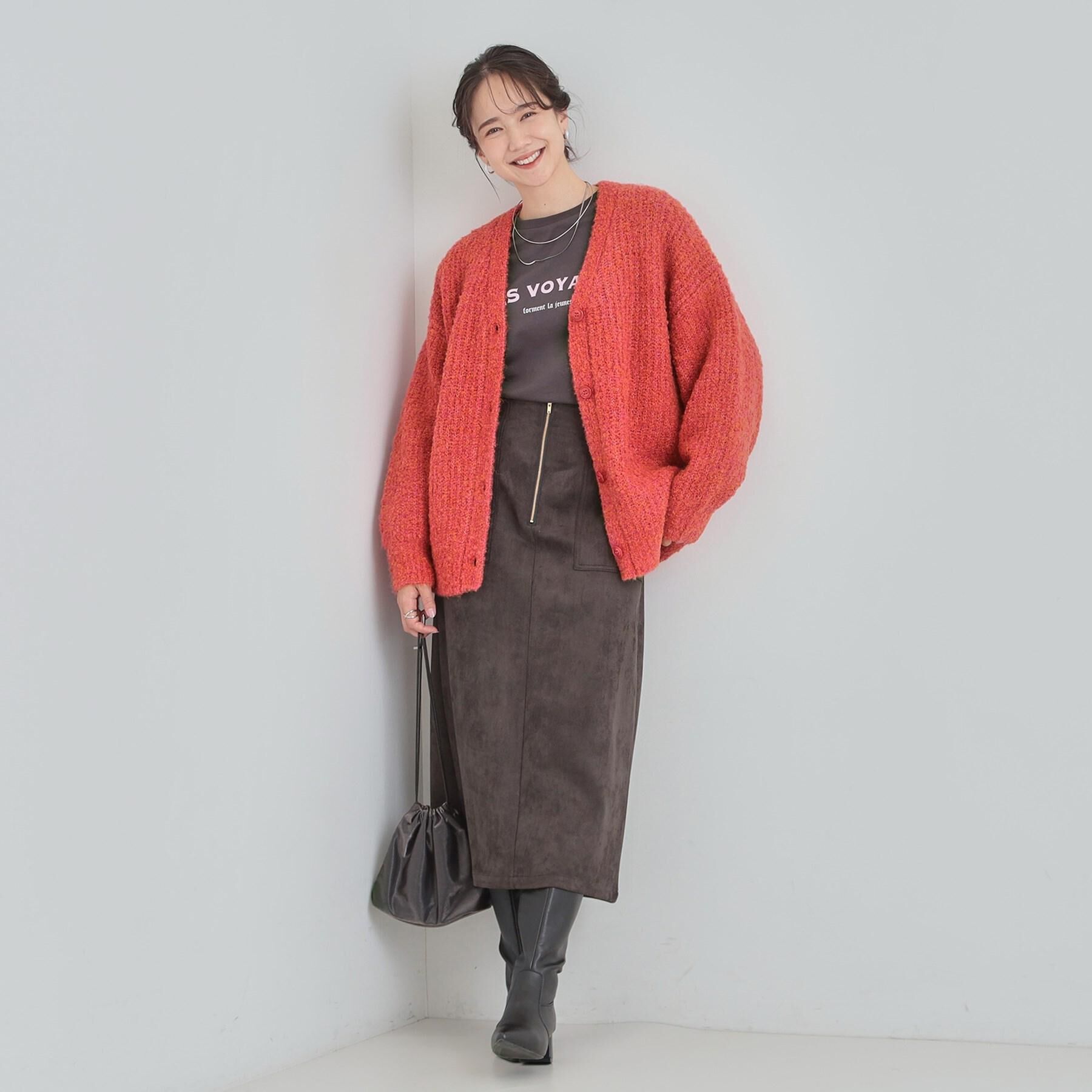 SHOO･LA･RUE「【洗濯機可】上品できれい見え フェイクスエード ナロースカート」|スカート|