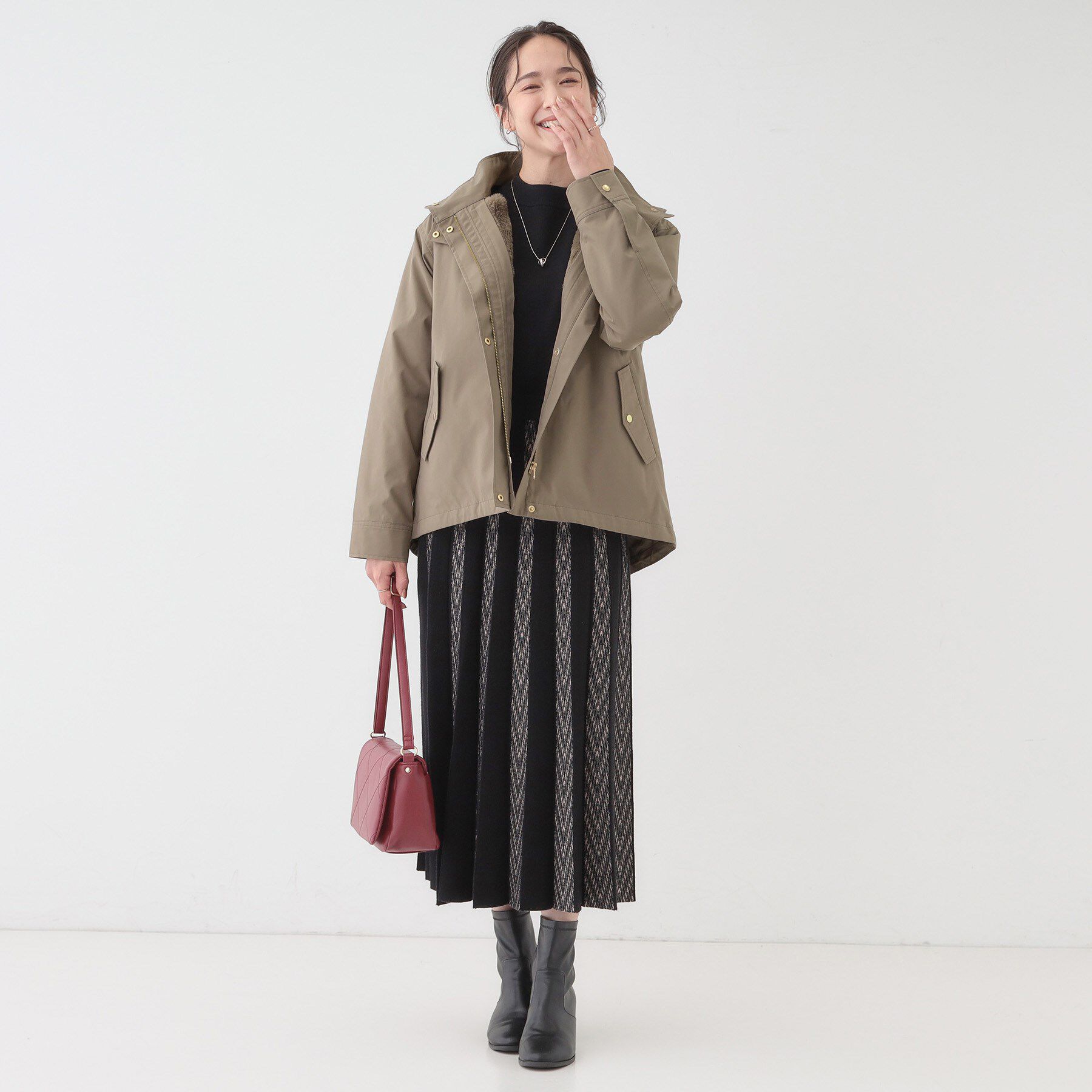 SHOO･LA･RUE「【撥水/マルチWAY】フェイクファーライナー付き 欲張りマンパ」|ブルゾン・スタジャン|