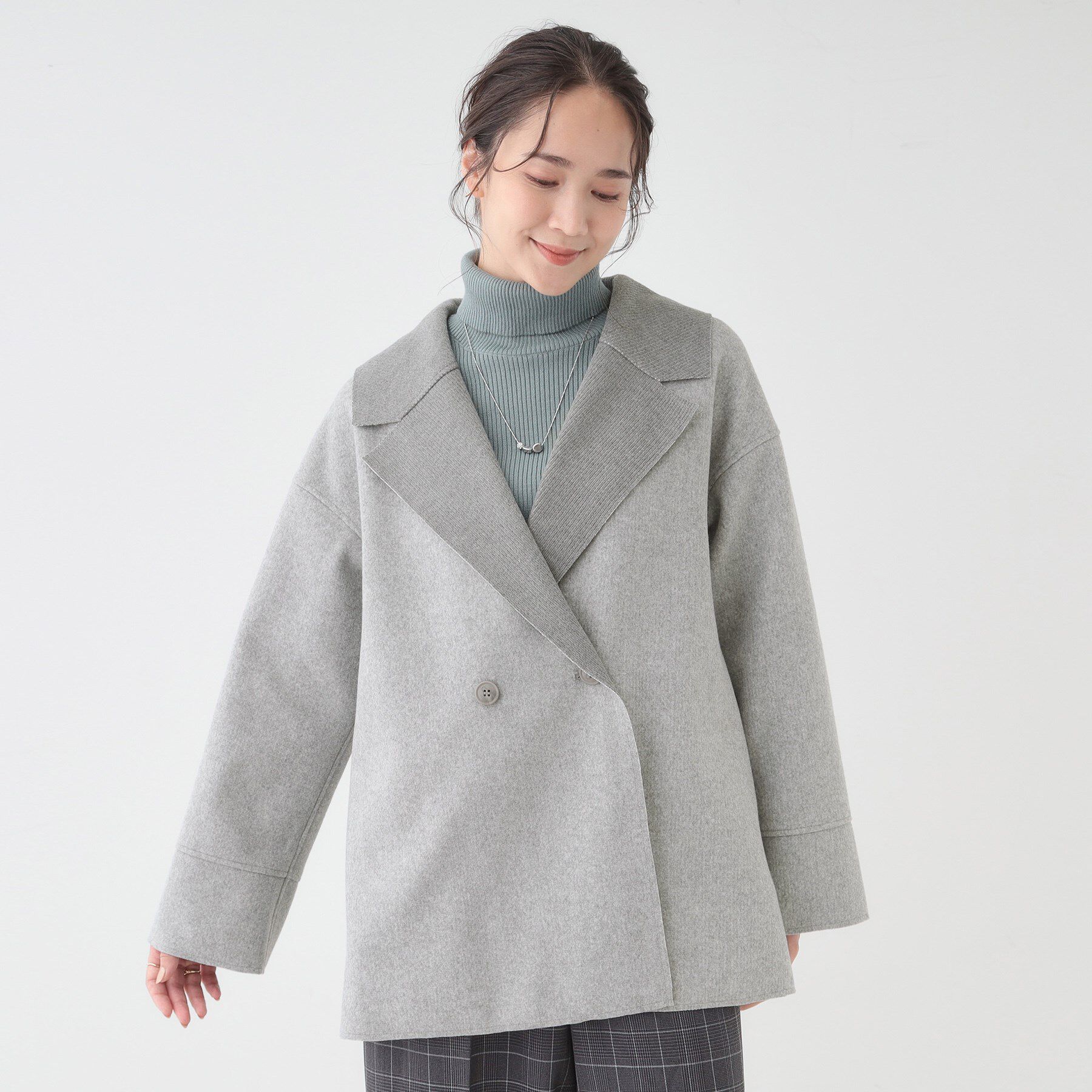 SHOO･LA･RUE「【S-LL】大人のこなれ感 テーラード風コート」|テーラードジャケット|