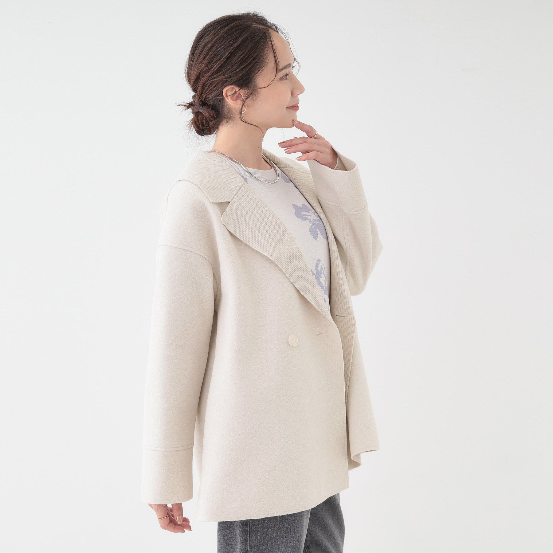 SHOO･LA･RUE「【S-LL】大人のこなれ感 テーラード風コート」|テーラードジャケット|