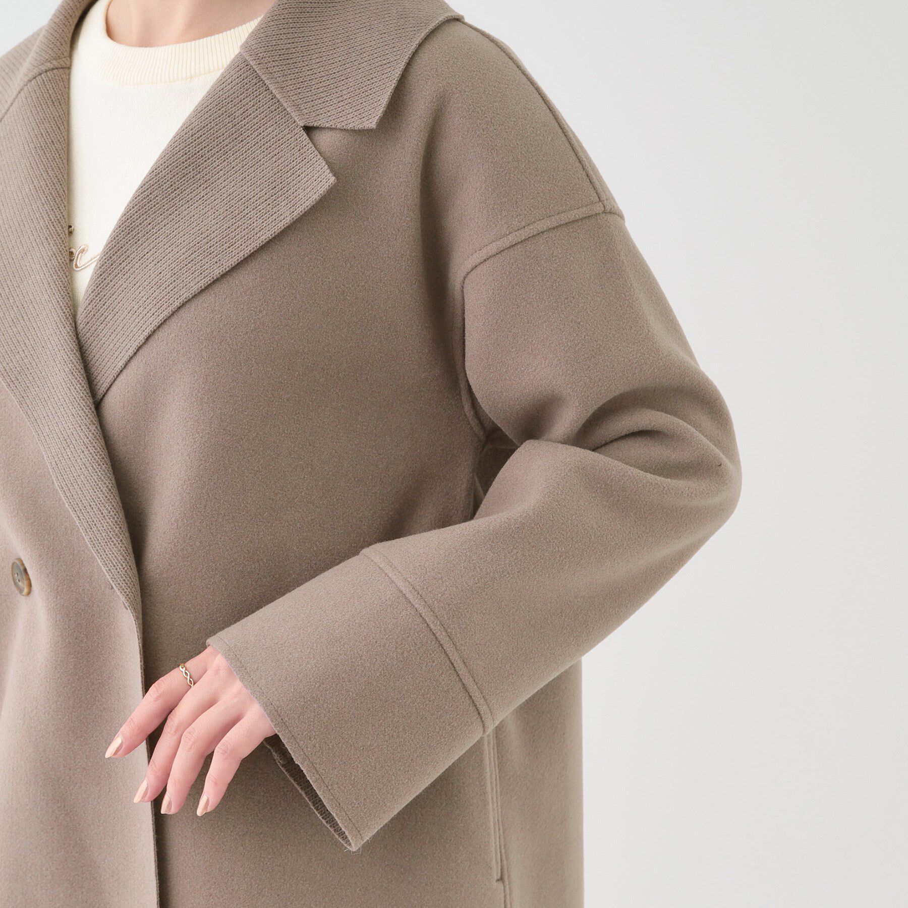 SHOO･LA･RUE「【S-LL】大人のこなれ感 テーラード風コート」|テーラードジャケット|