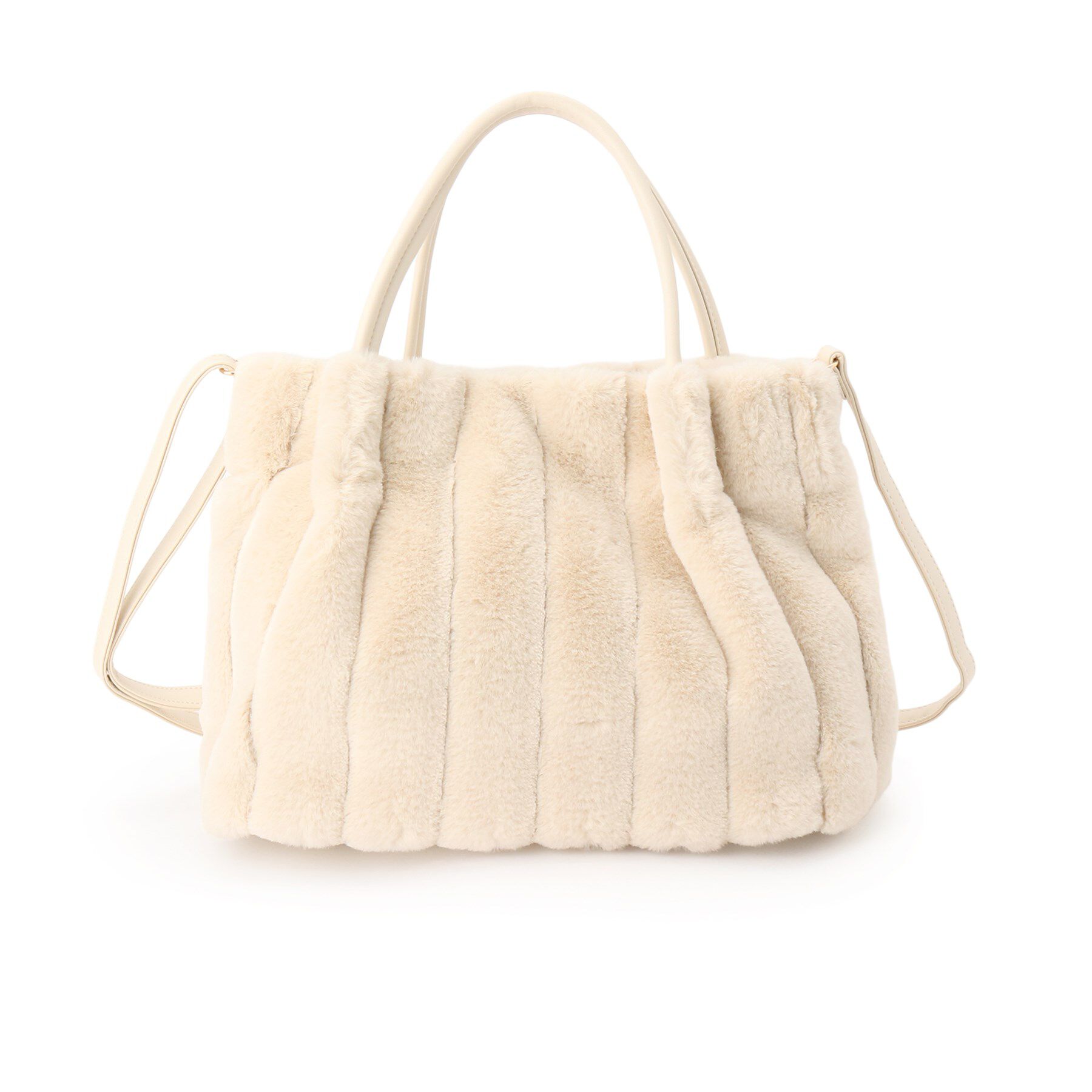 SHOO･LA･RUE「【高レビュー/2WAY】きれい見えで上品な ストライプファートートバッグ」|トートバッグ|