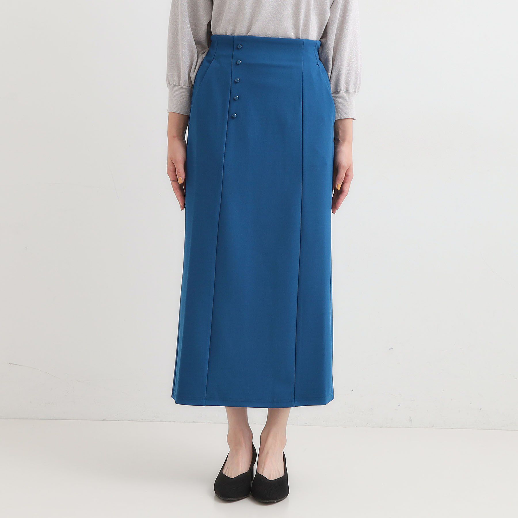 SHOO･LA･RUE「【洗濯後しわになりにくい】ポケット付き ナロースカート」|スカート|