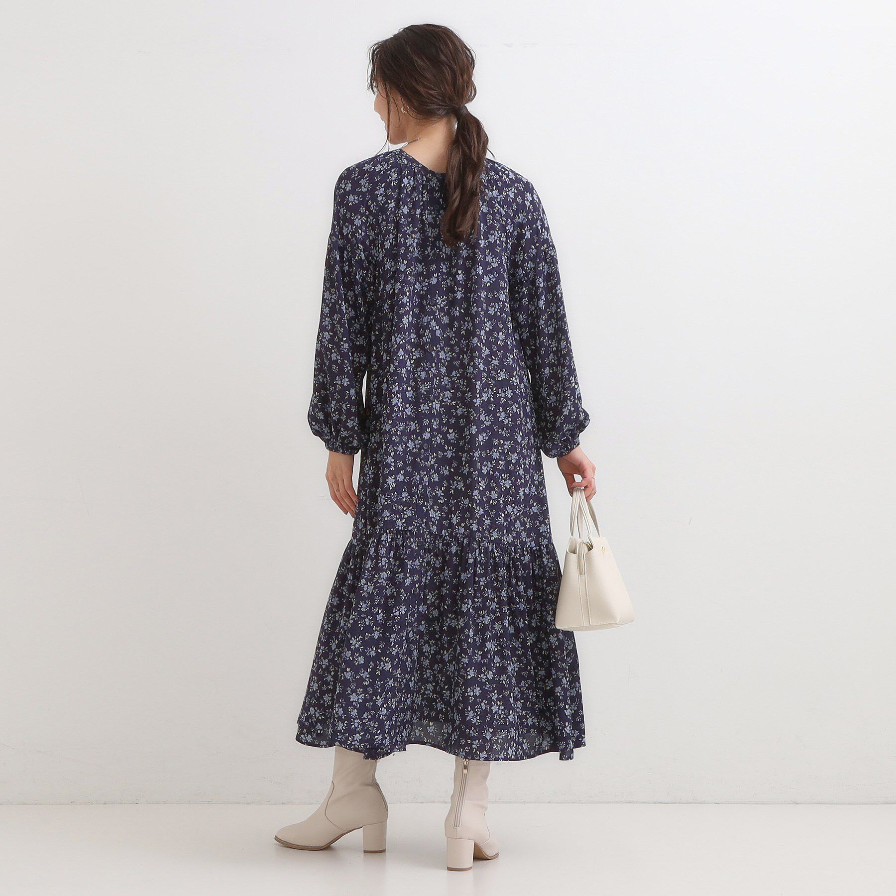 SHOO･LA･RUE「【前後2WAY】1枚で着映える フラワープリント マキシワンピース」|ワンピース|
