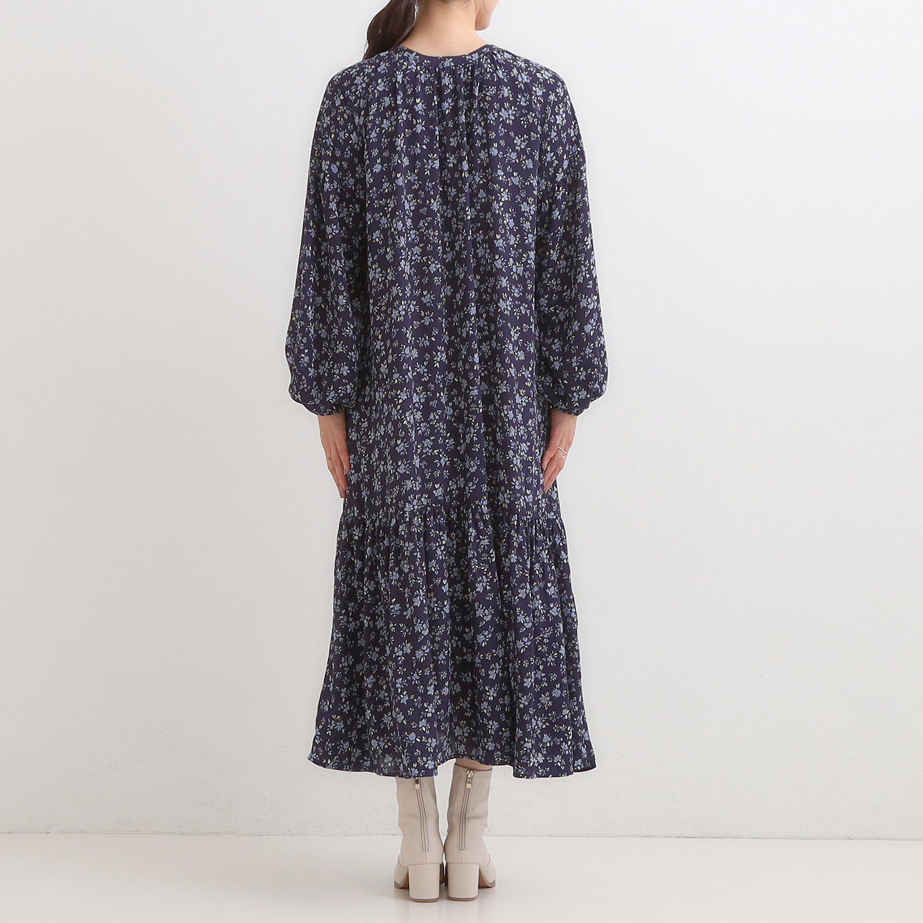 SHOO･LA･RUE「【前後2WAY】1枚で着映える フラワープリント マキシワンピース」|ワンピース|