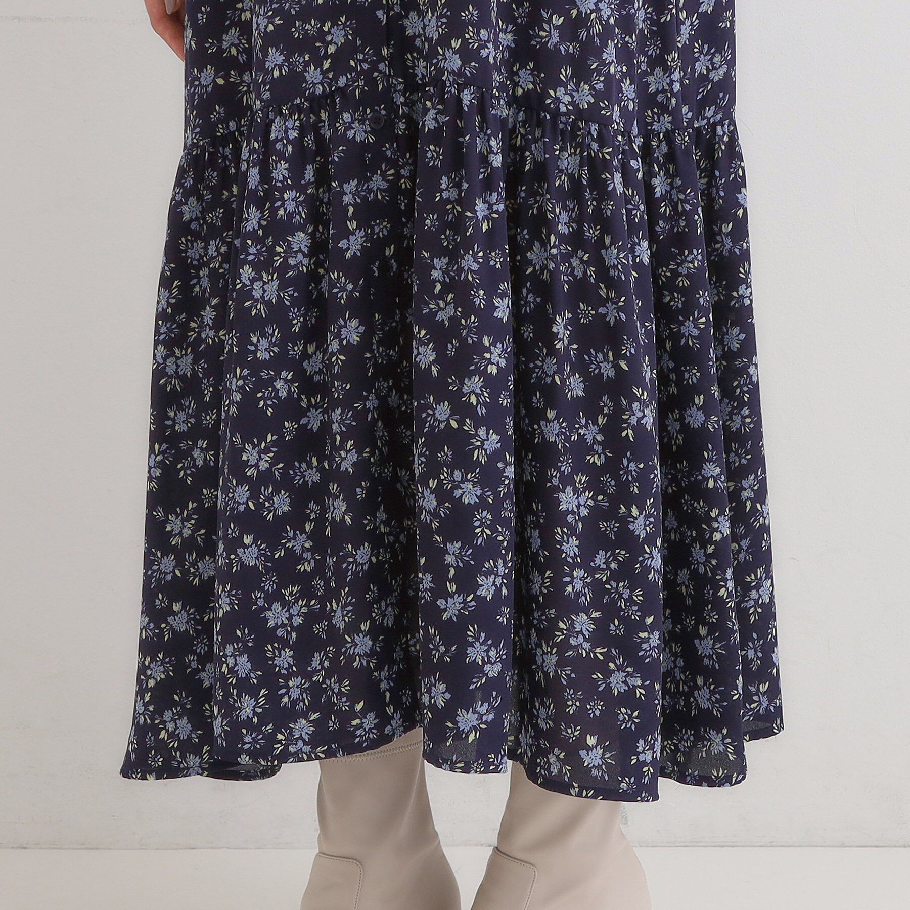 SHOO･LA･RUE「【前後2WAY】1枚で着映える フラワープリント マキシワンピース」|ワンピース|