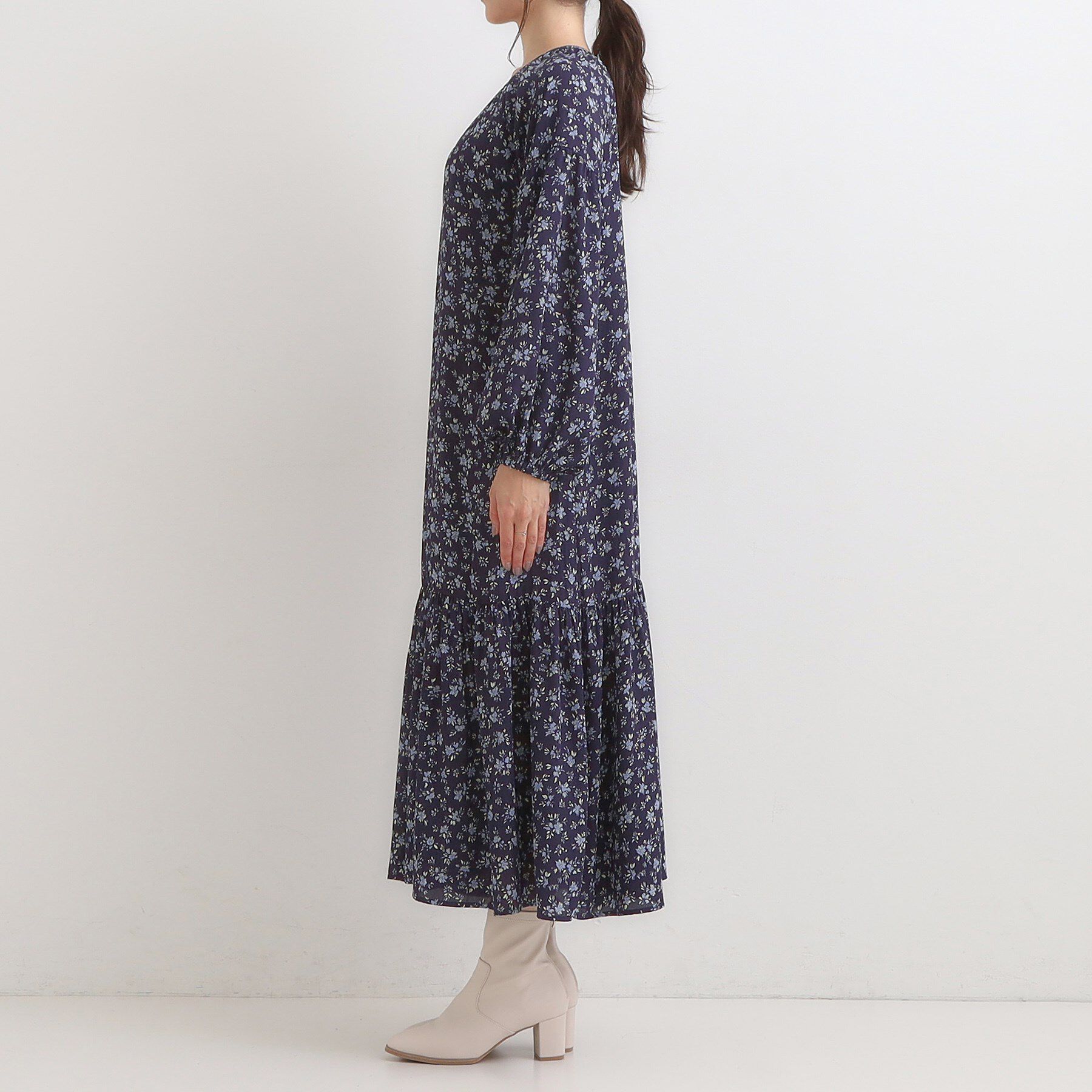 SHOO･LA･RUE「【前後2WAY】1枚で着映える フラワープリント マキシワンピース」|ワンピース|