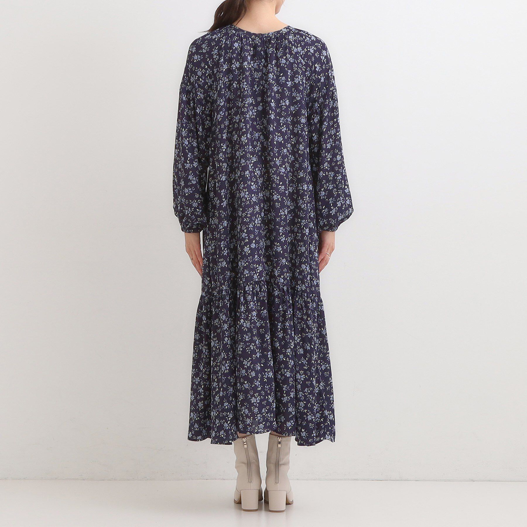 SHOO･LA･RUE「【前後2WAY】1枚で着映える フラワープリント マキシワンピース」|ワンピース|