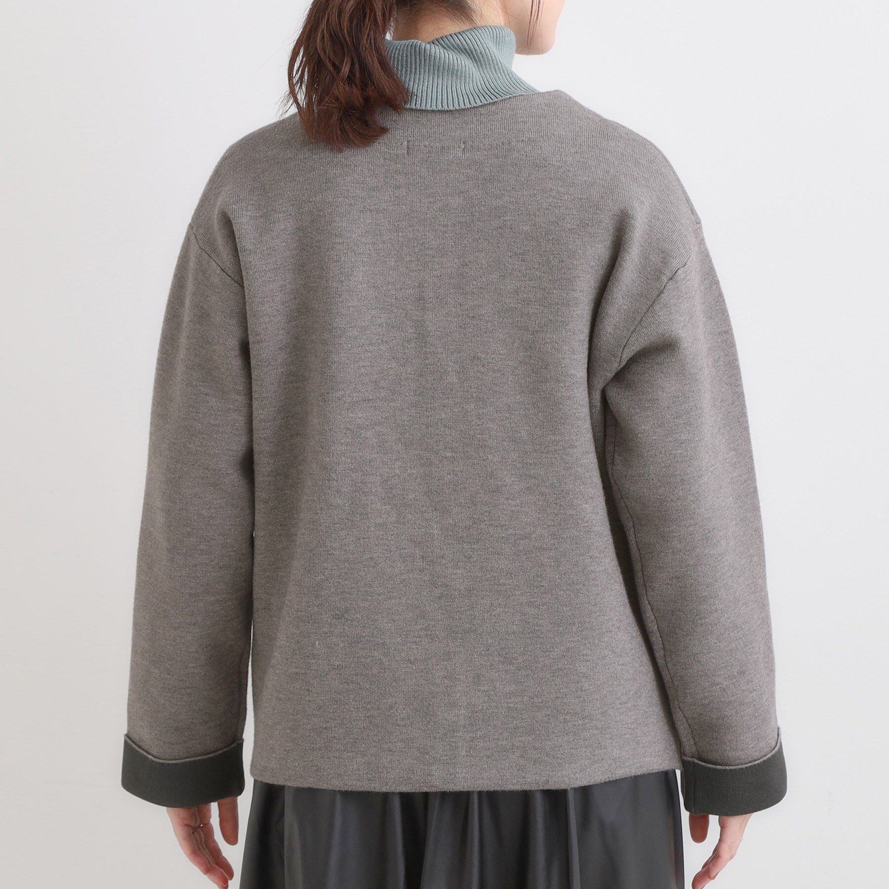 SHOO･LA･RUE「ゴールドボタンがアクセント ダブルフェイスニットカーディガン」|カーディガン|