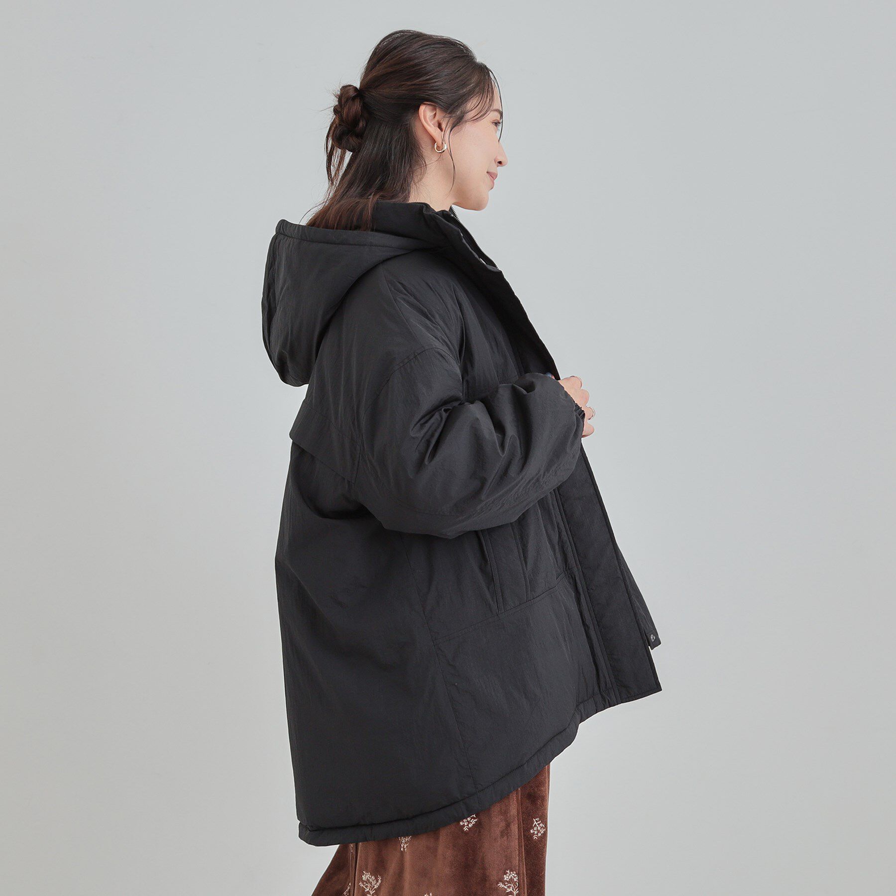 SHOO･LA･RUE「【あったか/撥水/フード取り外し可能】中綿モンスターコート」|ダウン|