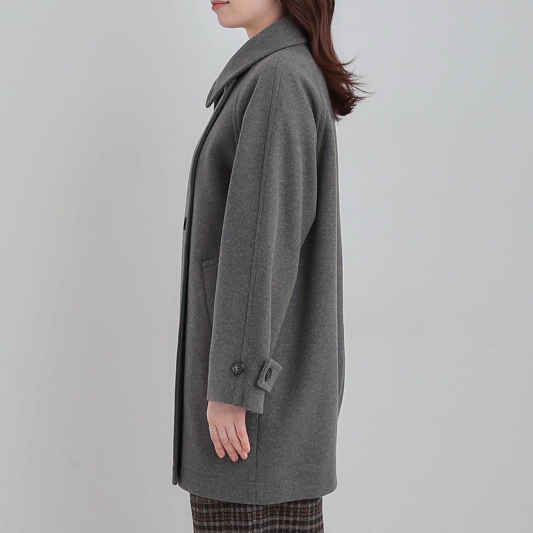 SHOO･LA･RUE「【2WAY】こなれきれい ウール調コクーンコート」|チェスターコート|